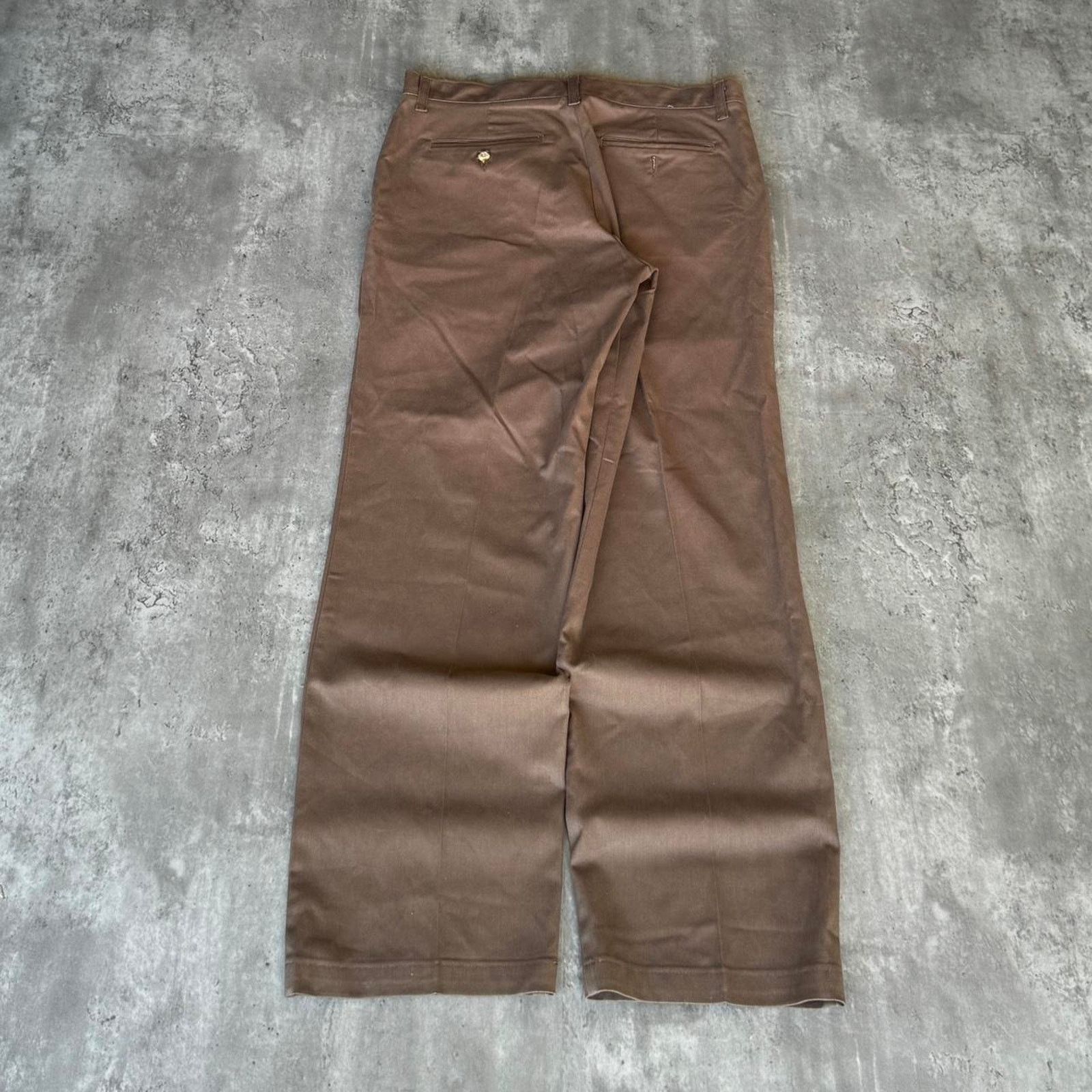 Lee × Vintage Lee Straight Fit Faded Brown Essential Casual Dress Pants Size US 33 - 2 Thumbnail