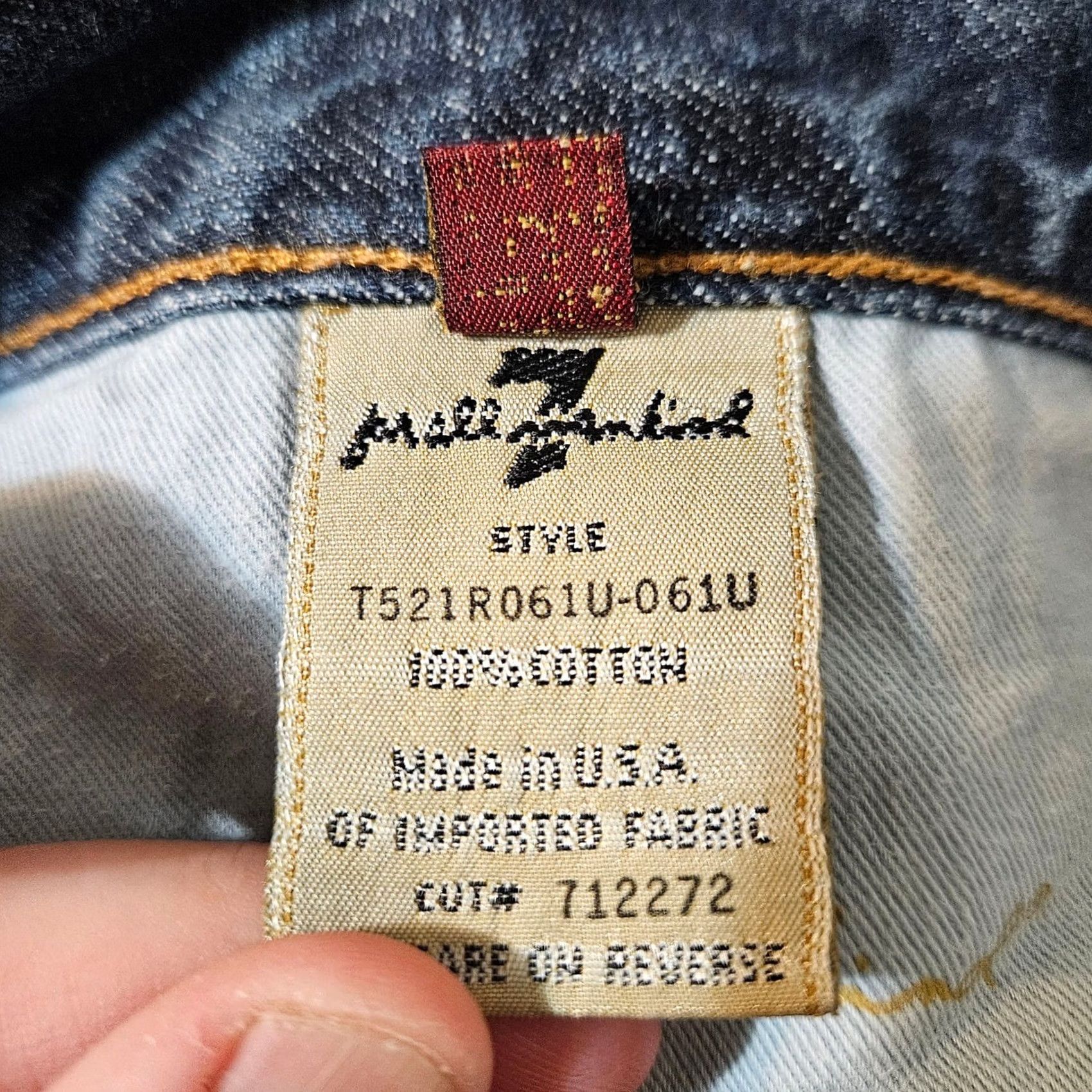 7 For All Mankind 7 For All Mankind Mens Straight Relaxed Button Denim Jean 36 x 30 USA Cotton Size US 36 / EU 52 - 7 Thumbnail
