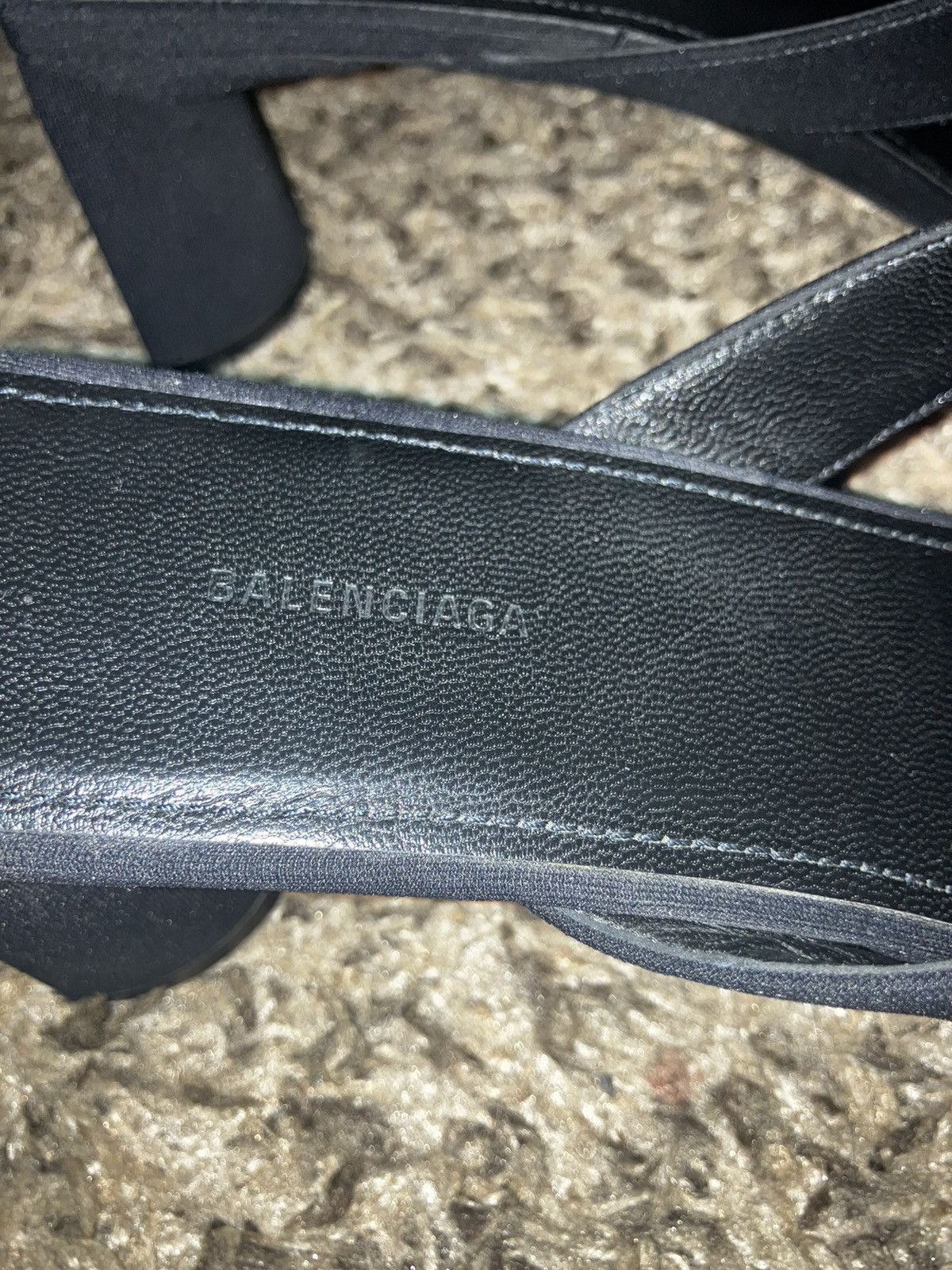 Balenciaga BALENCIAGA LOGO SANDALS LEATHER AND SUEDE 40 Size US 10 / IT 40 - 3 Thumbnail