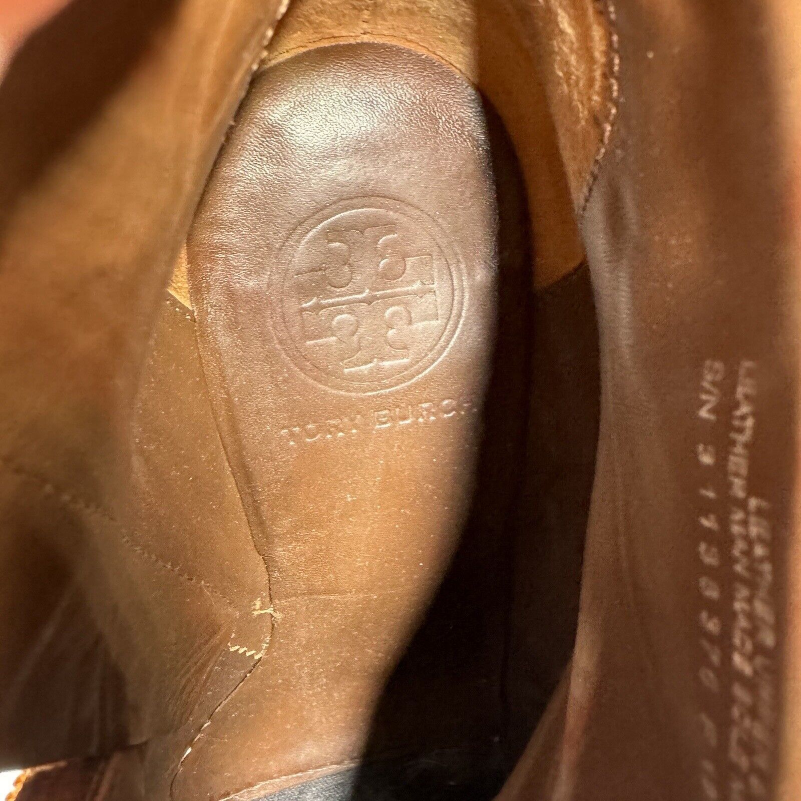 Tory Burch Tory Burch Milan Brown Leather Wedge Ankle Boots 6.5M Logo Size US 6.5 / IT 36.5 - 9 Thumbnail
