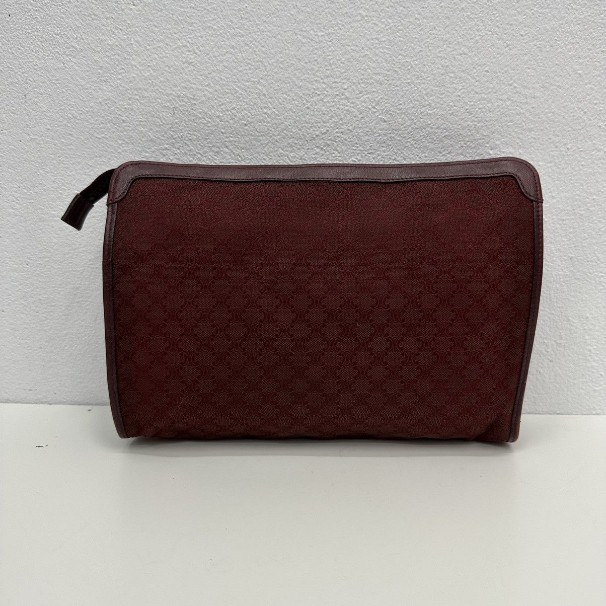 Celine AUTHENTIC CELINE MACADAM TRIOMPHE LEATHER CLUTCH BAG Size ONE SIZE - 5 Thumbnail
