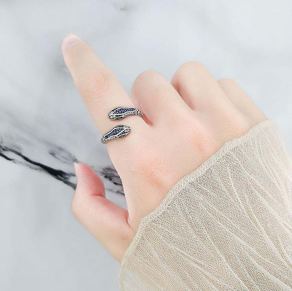 VIBE Retro Snake-Wrap Hip-Hop Ring Size ONE SIZE - 3 Thumbnail