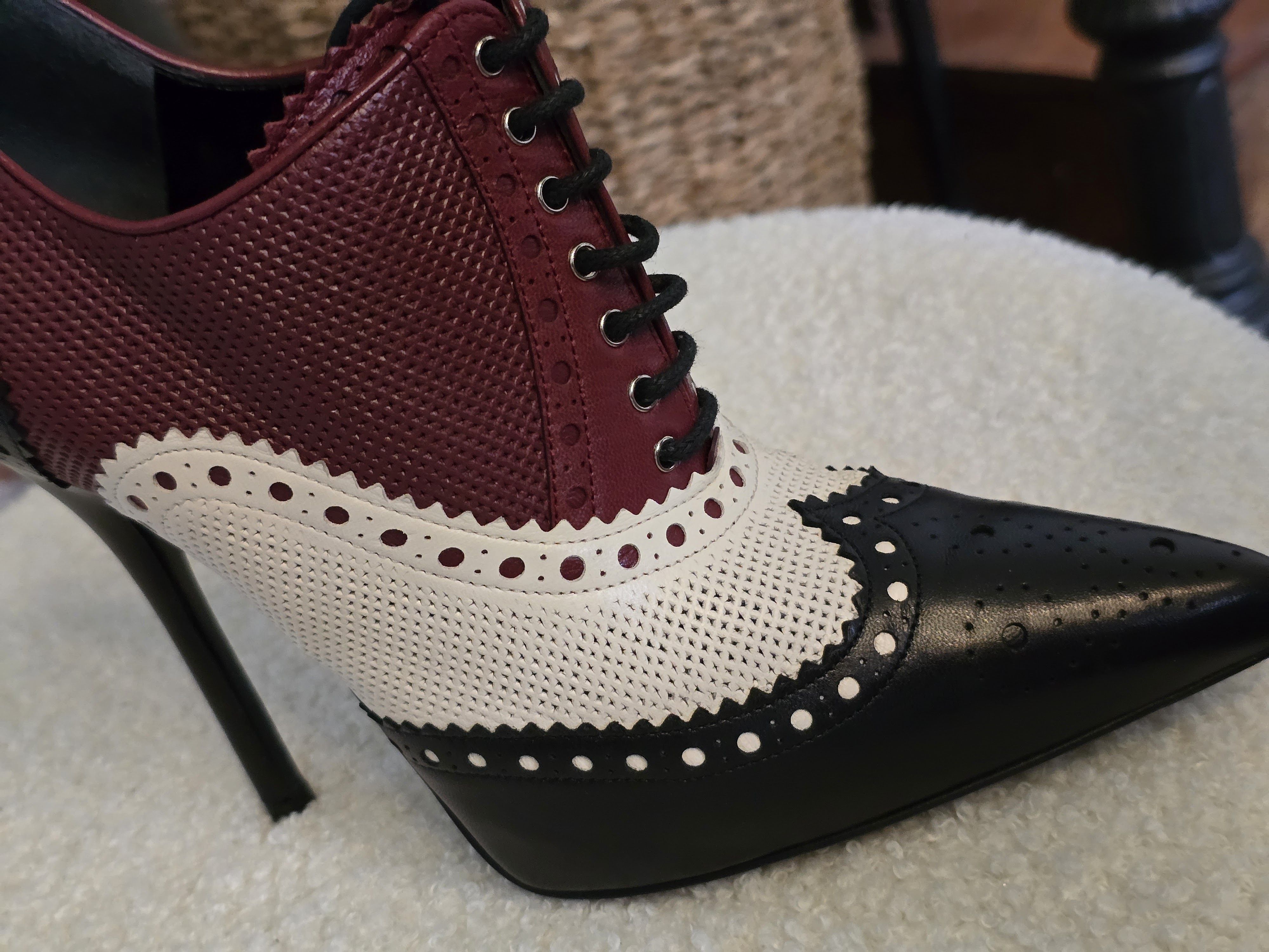 Gucci Gucci Oxford Brogue cuir tricolore Size US 6 / IT 36 - 4 Thumbnail