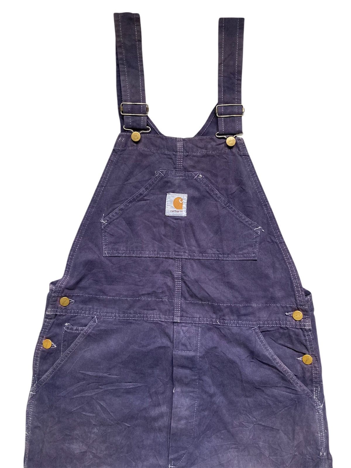 Carhartt × Vintage Vintage Distressed Carhatt Bib Overalls Dungaree Workwear Size US 36 / EU 52 - 2 Thumbnail