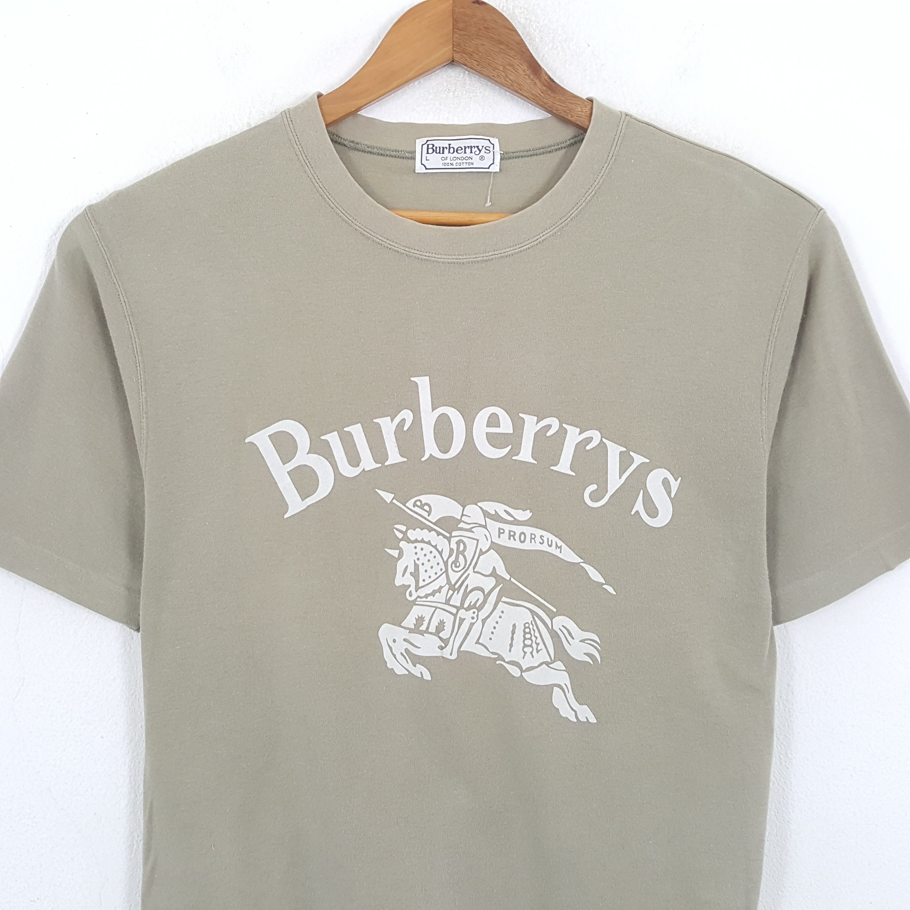 Burberry × Burberry Prorsum × Vintage Vintage BURBERRY'S Fashion Brand Big Logo T-Shirt Size US L / EU 52-54 / 3 - 2 Thumbnail