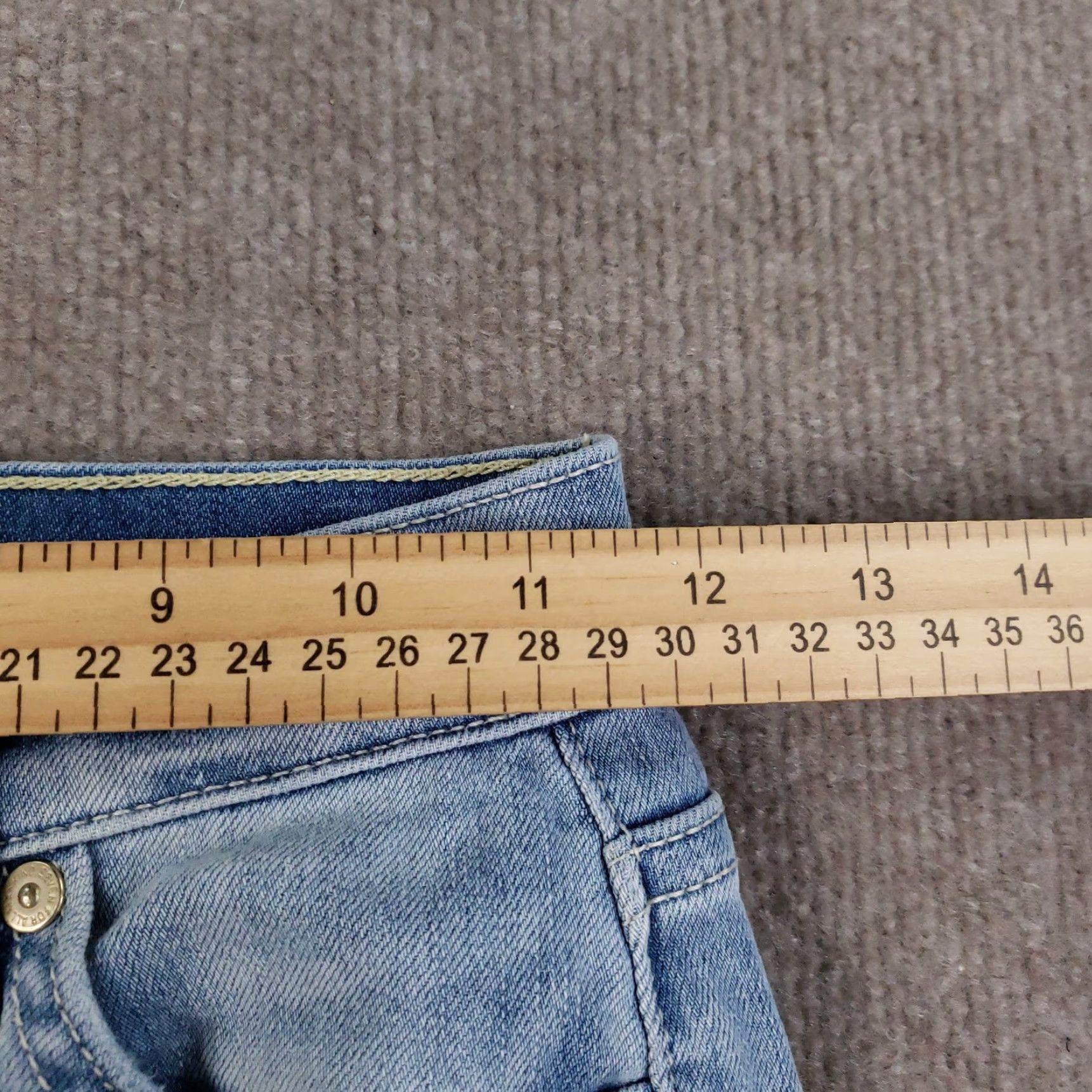 7 For All Mankind 7 For All Mankind Jeans Womens 24 Light Blue High Waist Cropped Skinny Denim Size 42" / US 20 - 6 Thumbnail