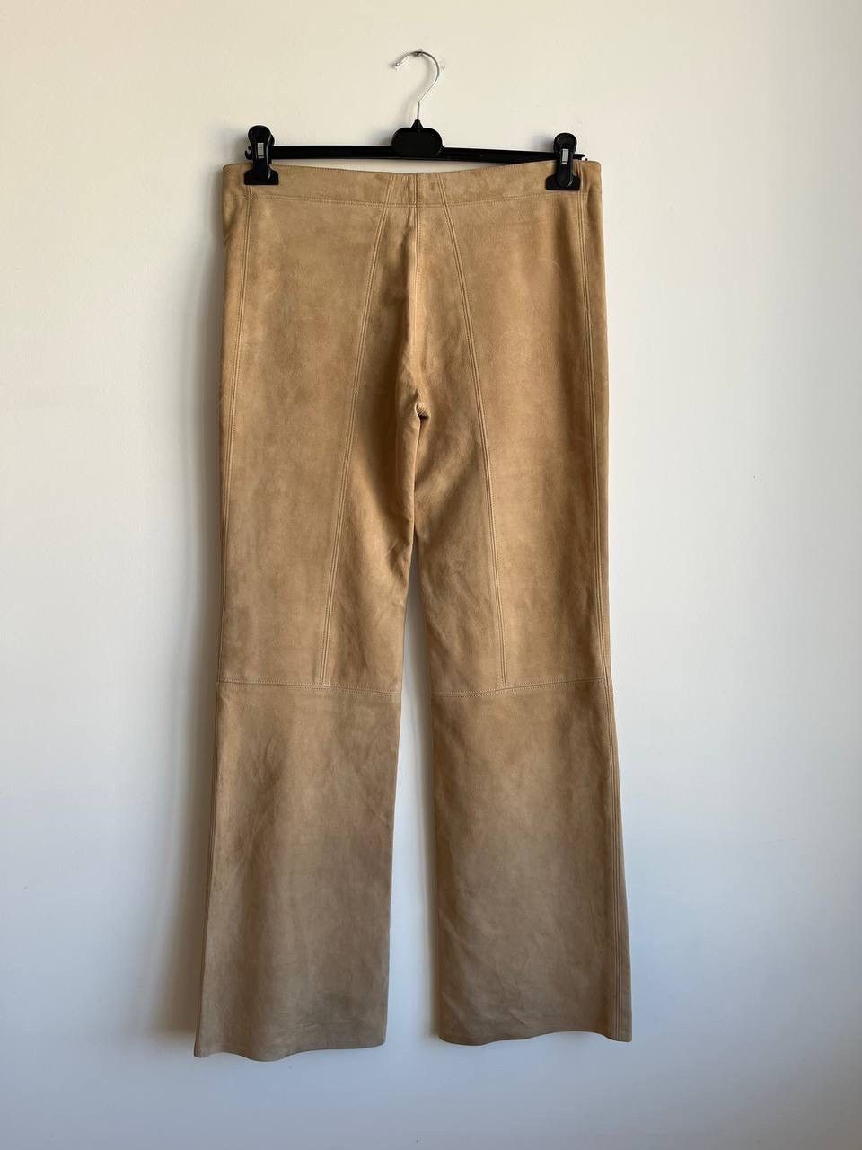 Vintage Vintage Beige Real Leather Biker Pants Size 30" / US 8 / IT 44 - 6 Thumbnail