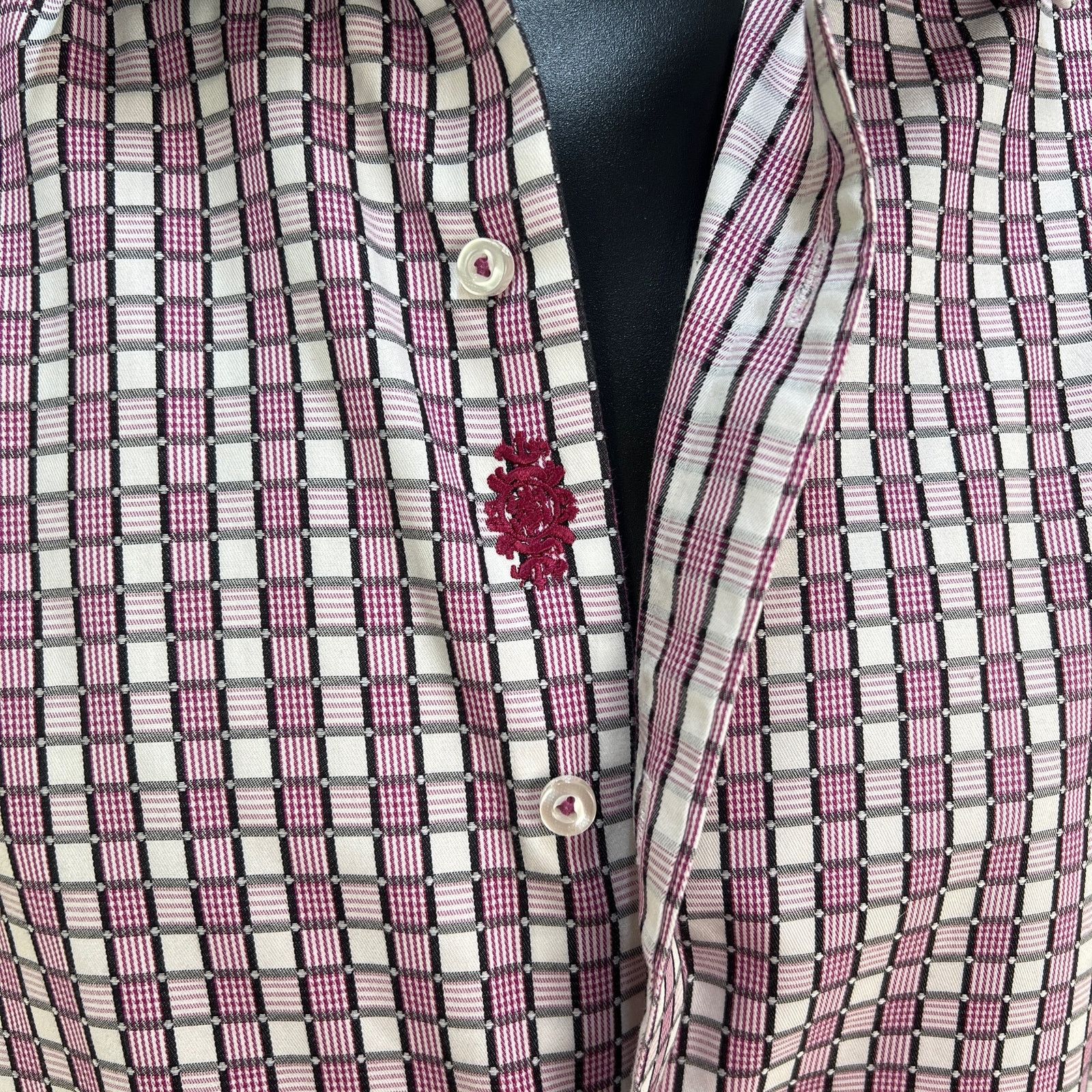 Vintage Robert Graham Button Down Shirt Check Grid Print Size US M / EU 48-50 / 2 - 5 Thumbnail