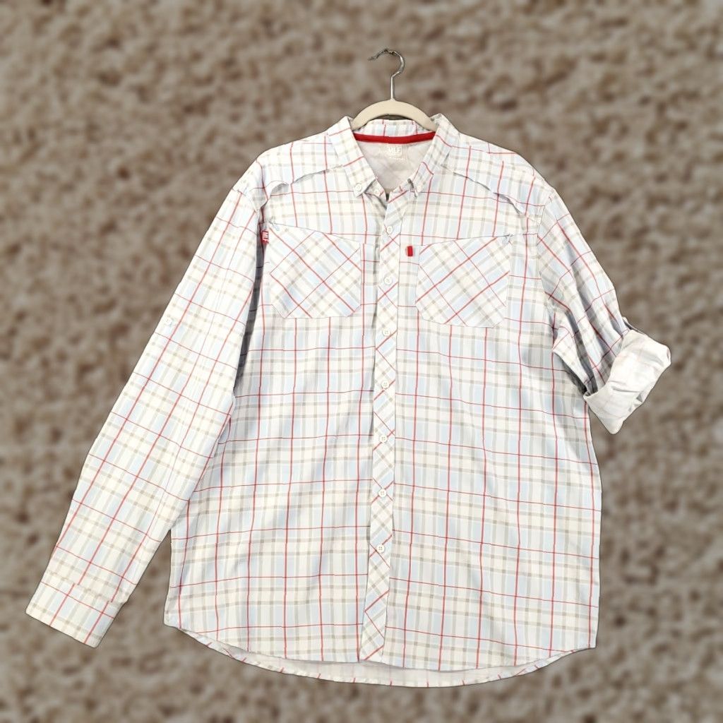 Vintage Mens Fishing Shirt Size Large Button Up Vented Plaid Lightweight Performance Size US L / EU 52-54 / 3 - 1 Thumbnail