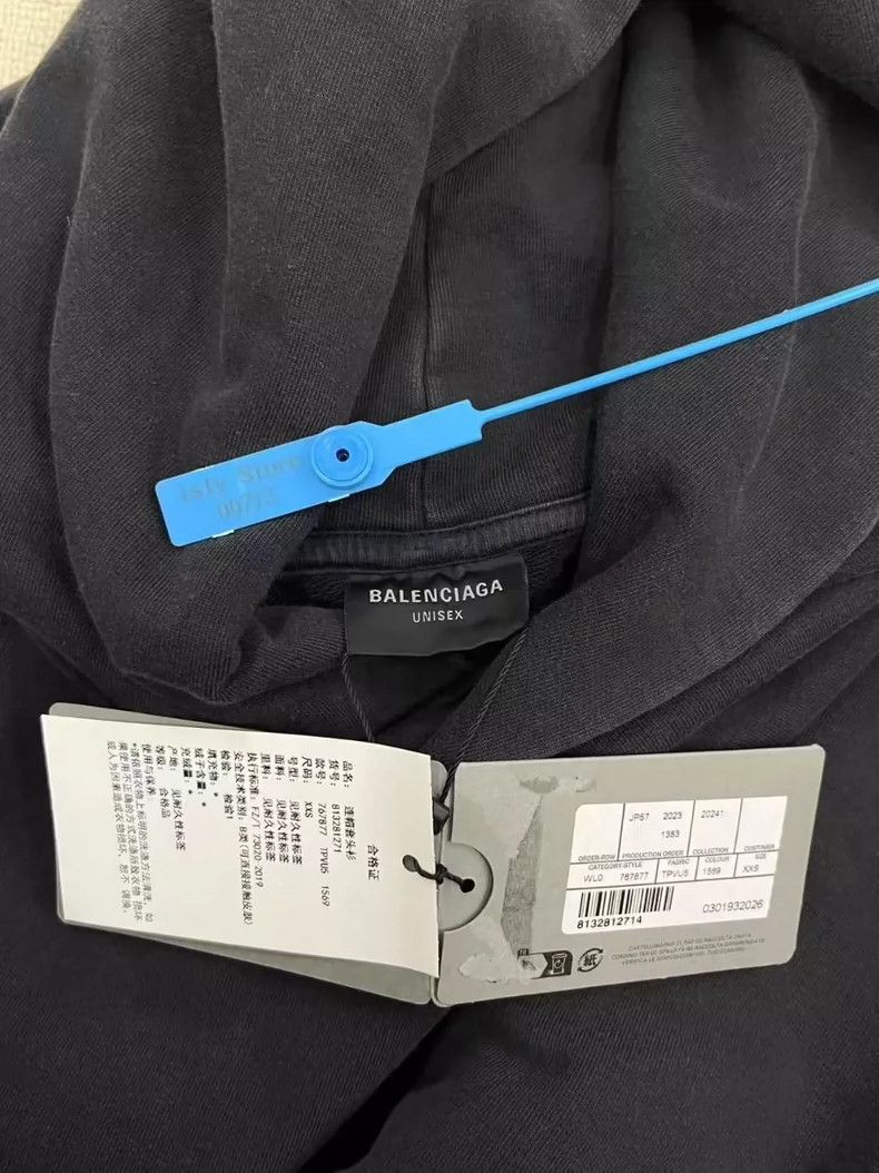 Balenciaga Balenciaga Monogrammed printed casual hooded pullover long Size US XXS / EU 40 - 5 Thumbnail