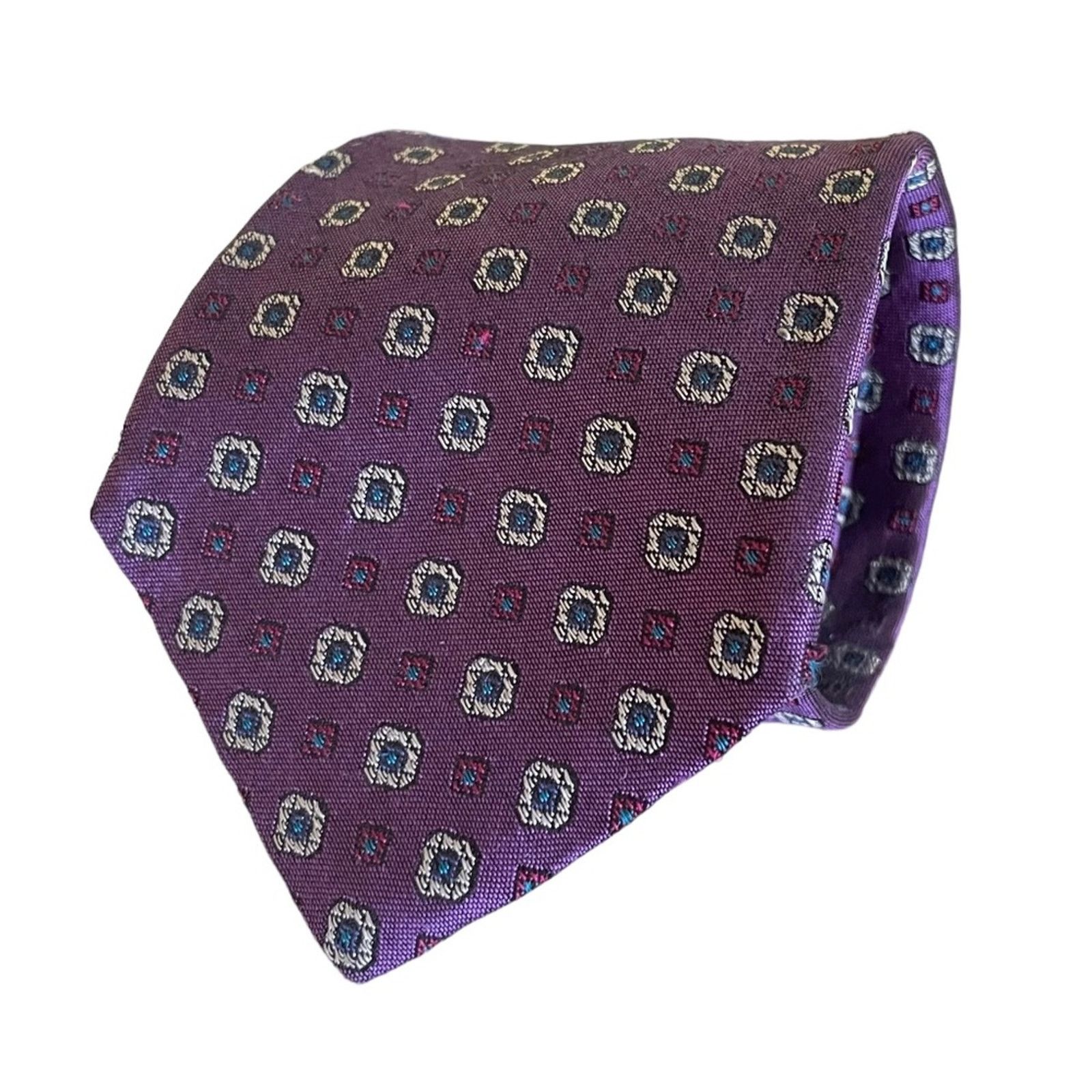 Liberty × Vintage Vintage Liberty of London Purple Foulard Silk Necktie Tie Size ONE SIZE - 1 Thumbnail