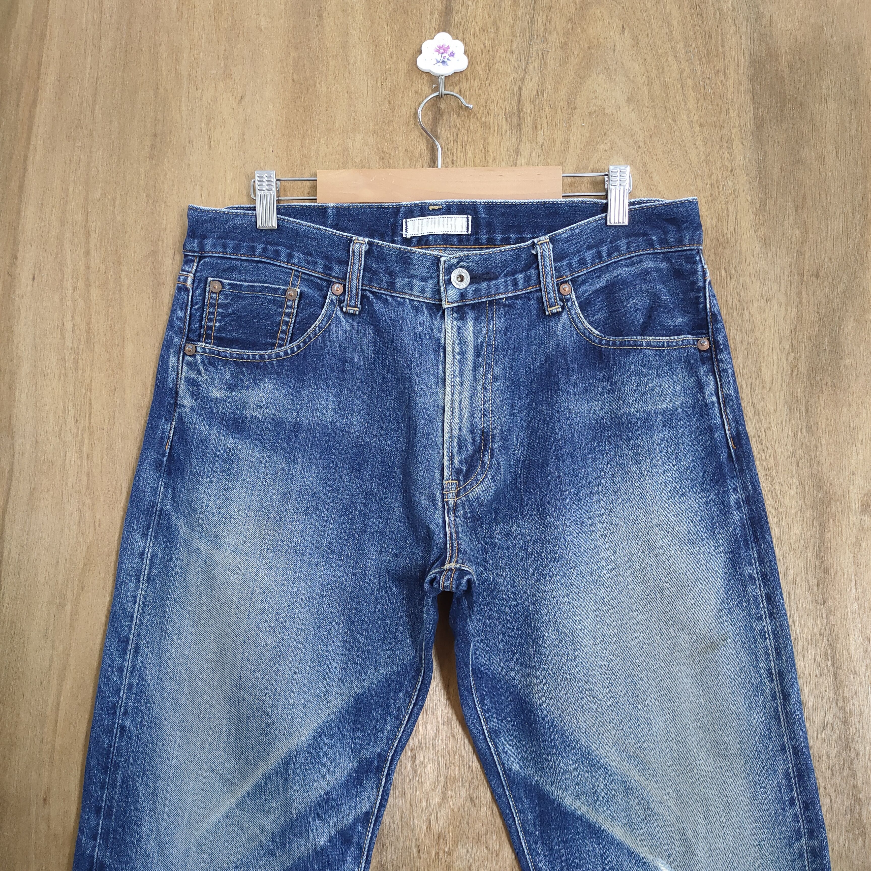 Japanese Brand VINTAGE JAPANESE SELVEDGE FADED MUD WASH JEANS PANTS Size US 33 - 2 Thumbnail