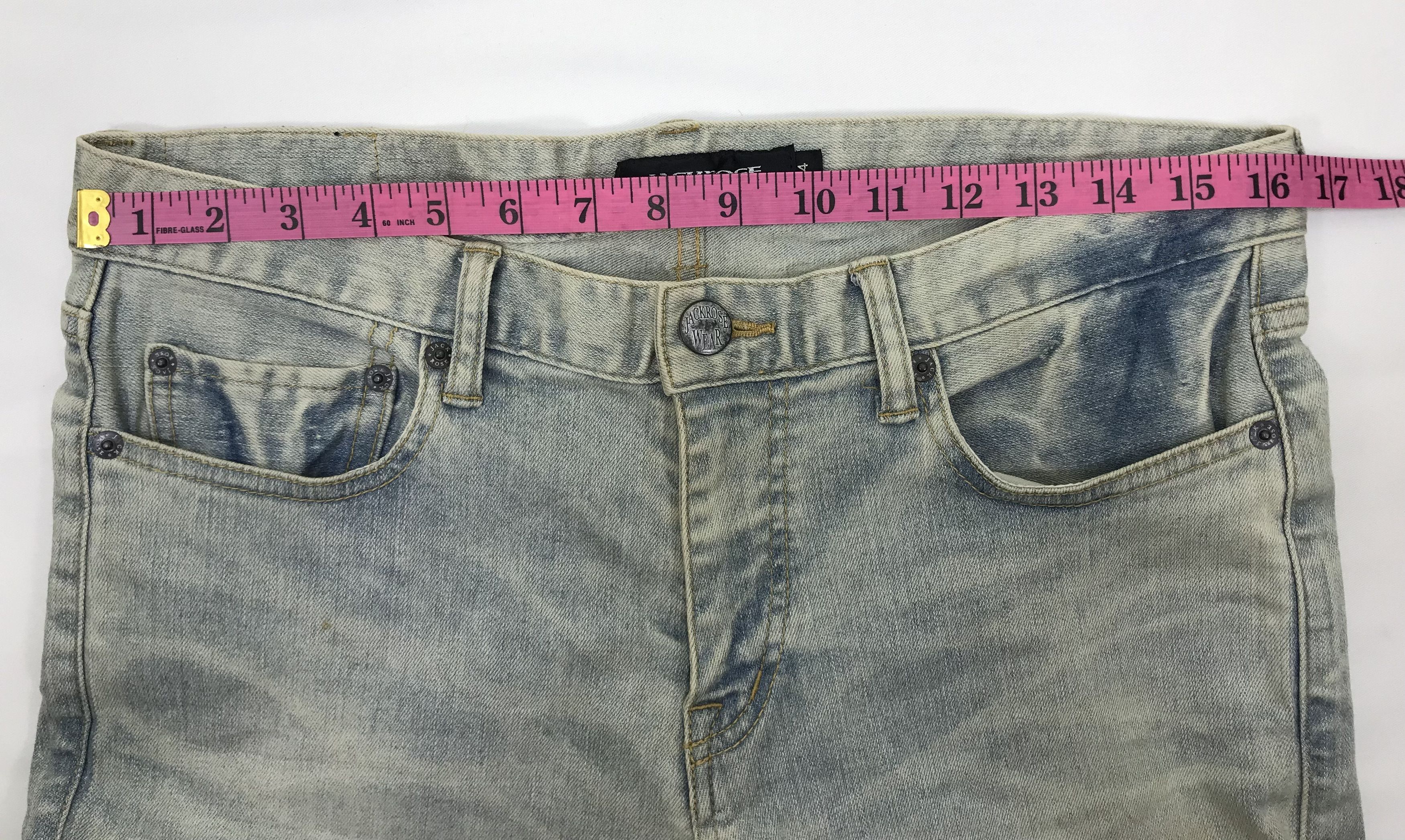 JACKROSE Vintage Jack Rose Light Wash Skinny Jeans Size US 32 / EU 48 - 16 Thumbnail