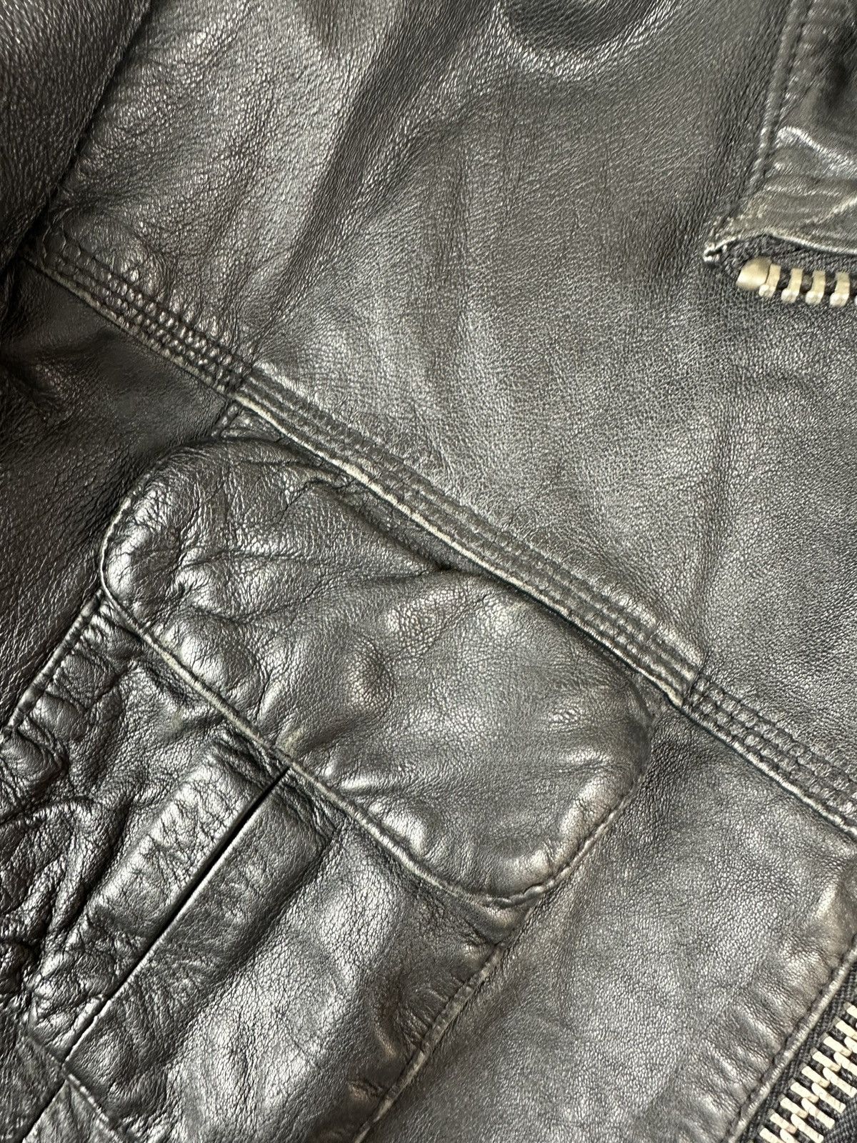 Superdry Super Dry Brad Cowhide Leather Zip Up Bomber Jacket Size US L / EU 52-54 / 3 - 11 Thumbnail
