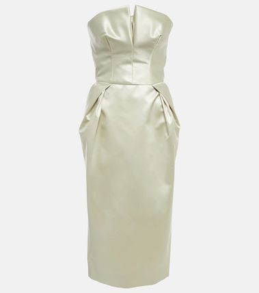image of Maison Margiela O1W1Db10324 Midi Dress In Light Green, Women's (Size Small)