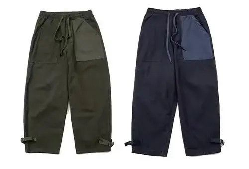 Japanese Brand 21SS Indigo Union Japan Green Patchwork Casual Jogger Pants Size US 30 / EU 46 - 3 Thumbnail