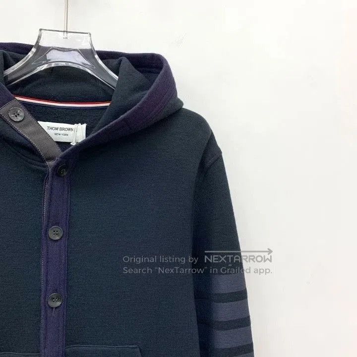 Thom Browne THOM BROWNE Colorblock Four Bar Wool Hooded Jacket. Size US S / EU 44-46 / 1 - 3 Thumbnail