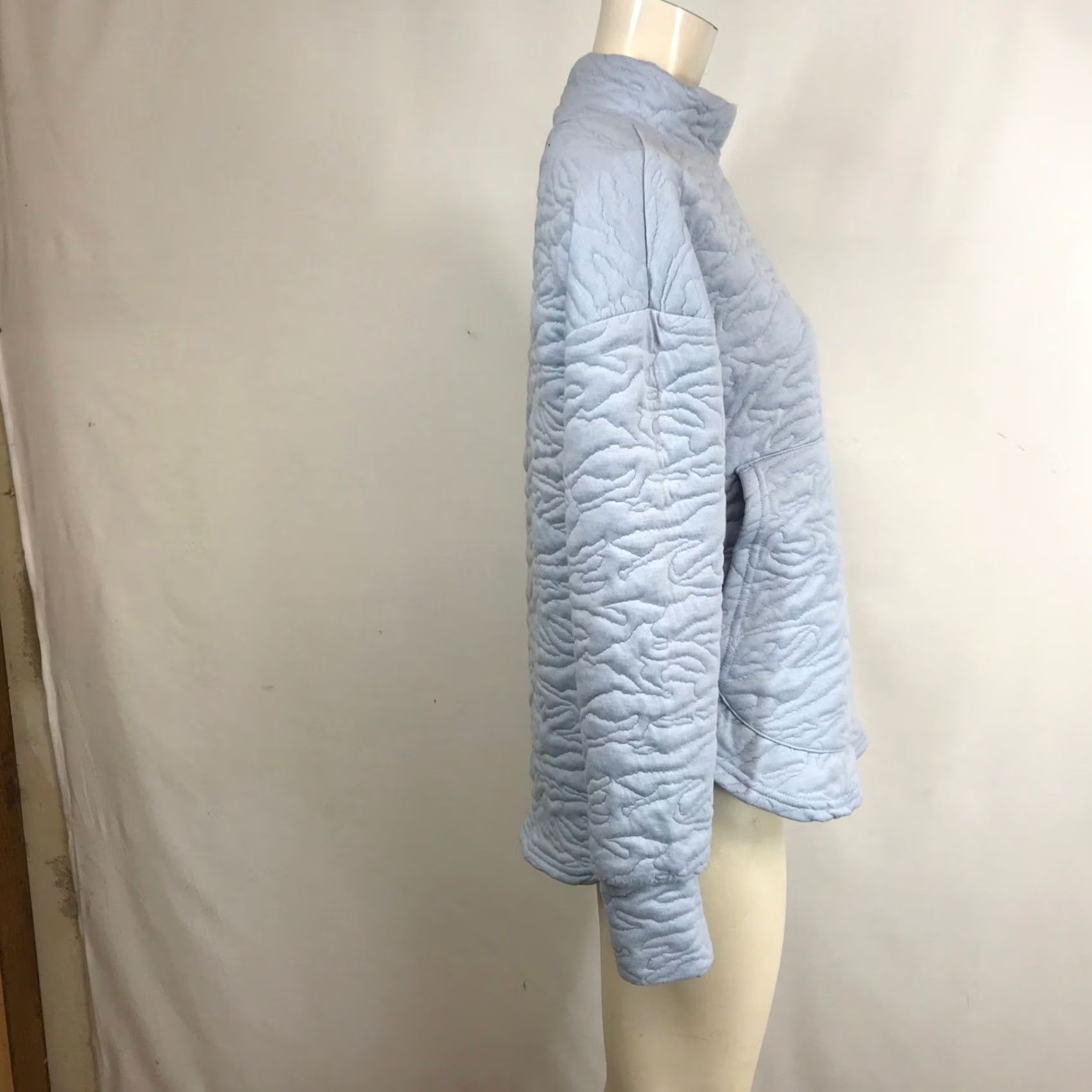 Nine West Nine West Active Quilted Mock Neck Sweatshirt Light Blue Pullover Women Size M Size S / US 4 / IT 40 - 5 Thumbnail
