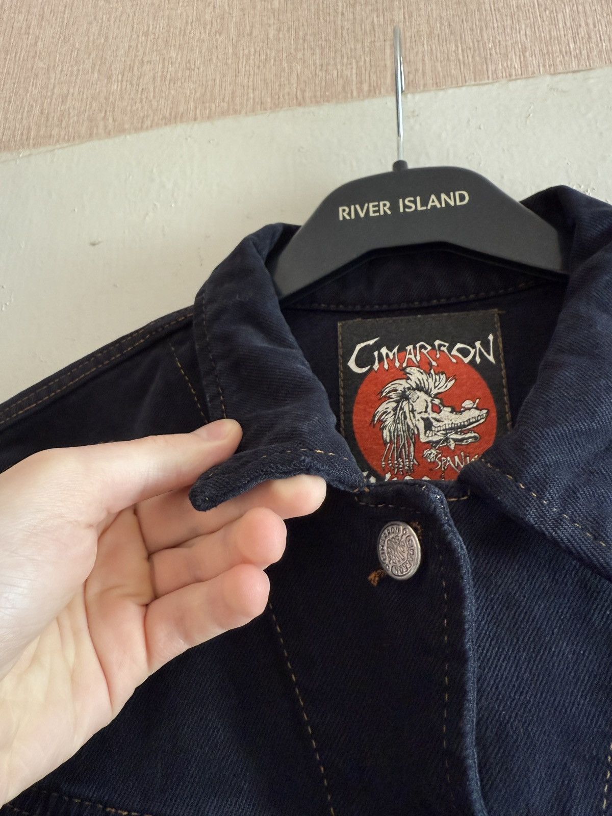 Other Vintage Cimarron Spanish Warriors Denim Jacket Women Cropped Size XL / US 12-14 / IT 48-50 - 7 Thumbnail