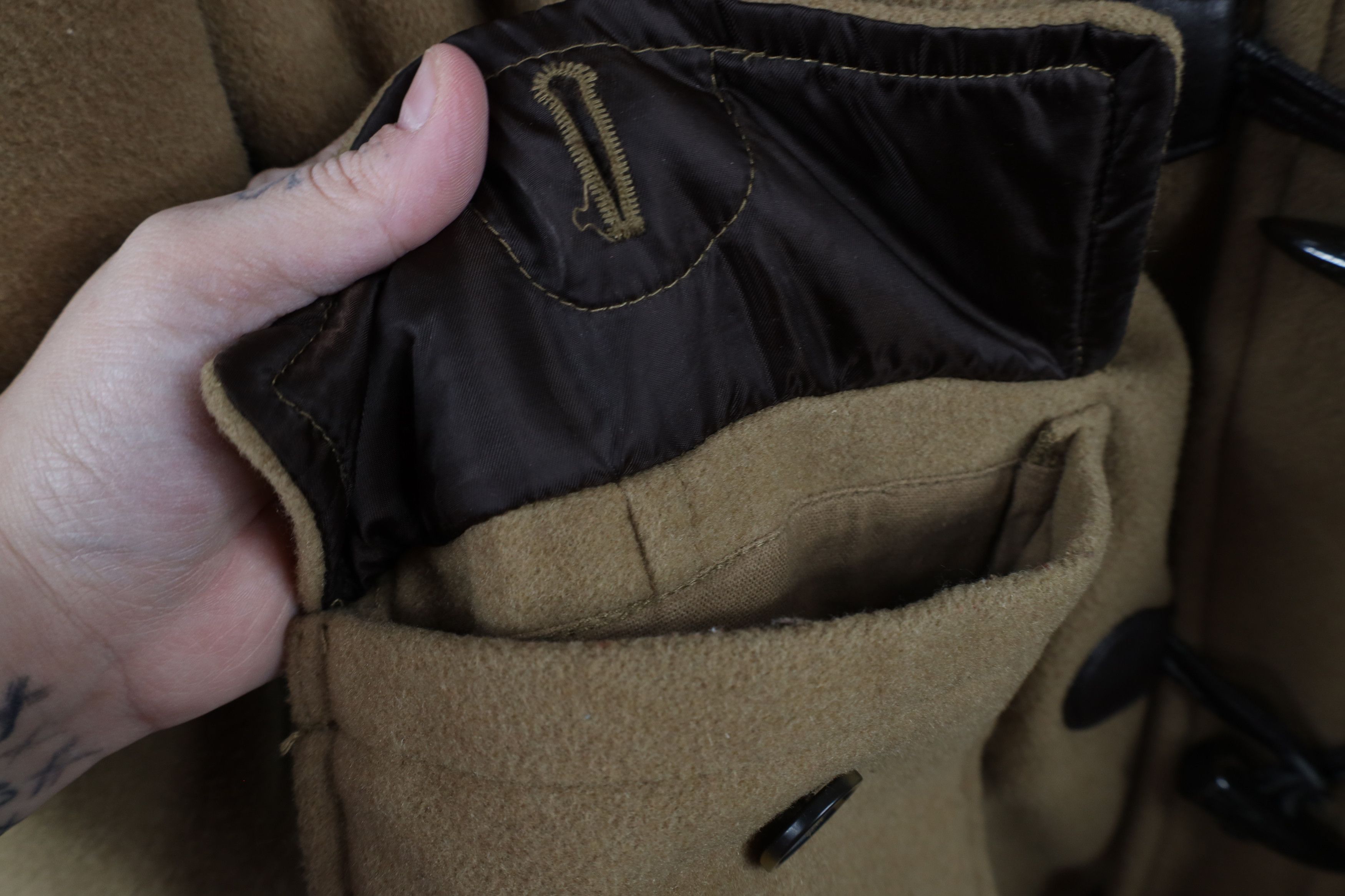 Tommy Hilfiger × Vintage Vintage Tommy Hilfiger Blend Toggle Button Hooded Jacket Size US L / EU 52-54 / 3 - 6 Thumbnail