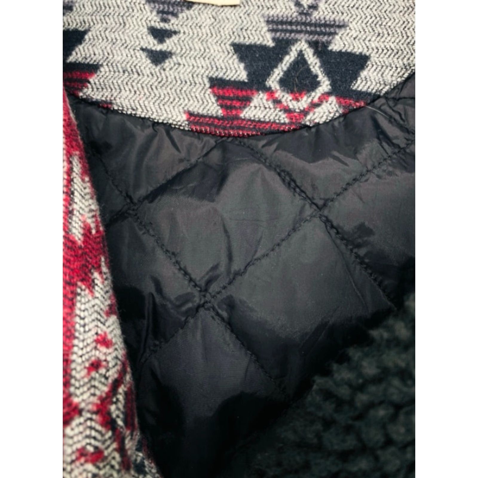 Vintage Duluth Trading Women's 3XL Sherpa Festivest Vest Southwest Fair Isle Red Gray Size XXL / US 16-18 / IT 52-54 - 6 Thumbnail
