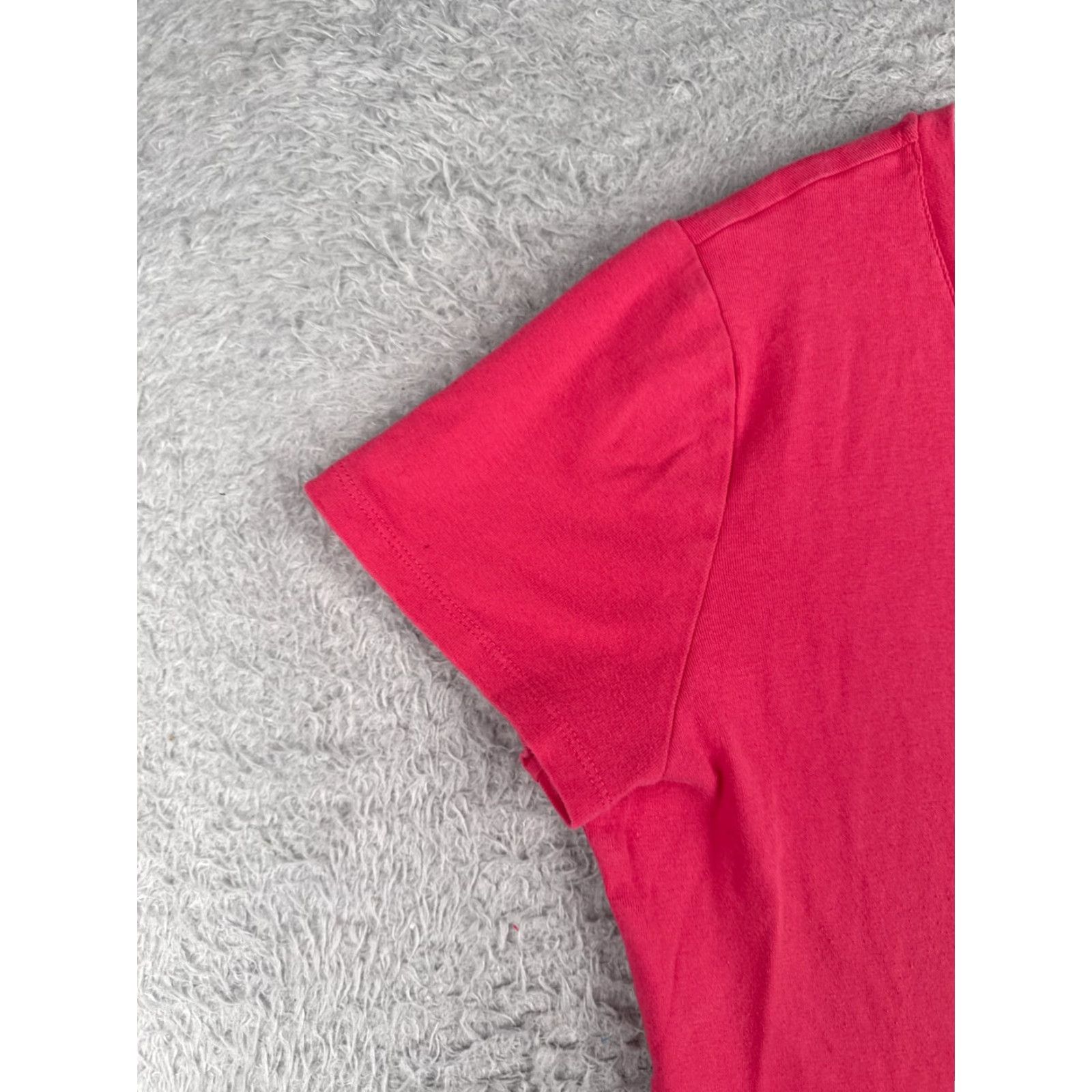 Tommy Hilfiger Tommy Hilfiger Pink Cotton V-Neck Shirt Women's XL Short Sleeve Casual Designer Size XL / US 12-14 / IT 48-50 - 3 Thumbnail