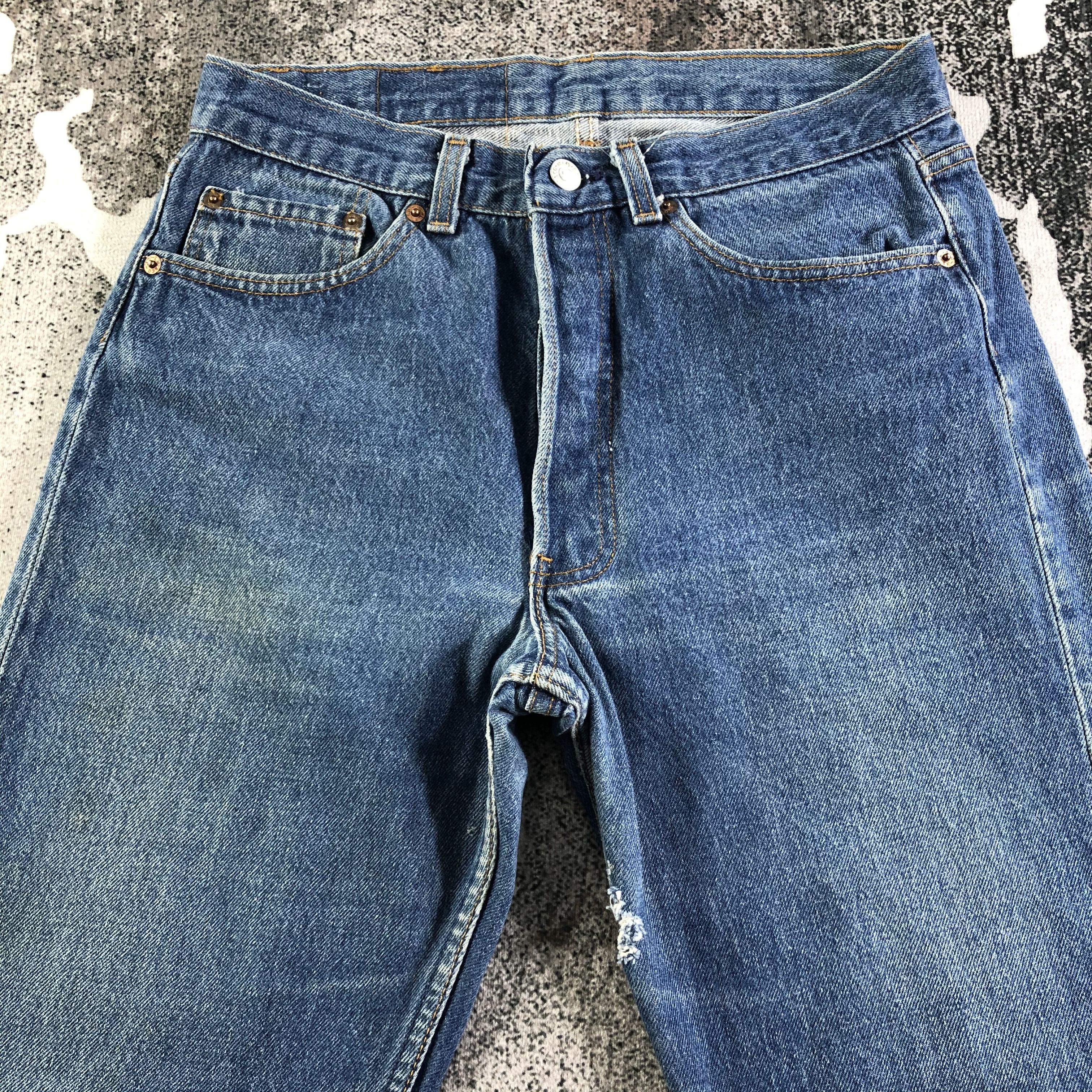 Levi's Vintage 80s Levis 501 Jeans Blue Wash Denim KJ2360 Size US 30 / EU 46 - 3 Thumbnail