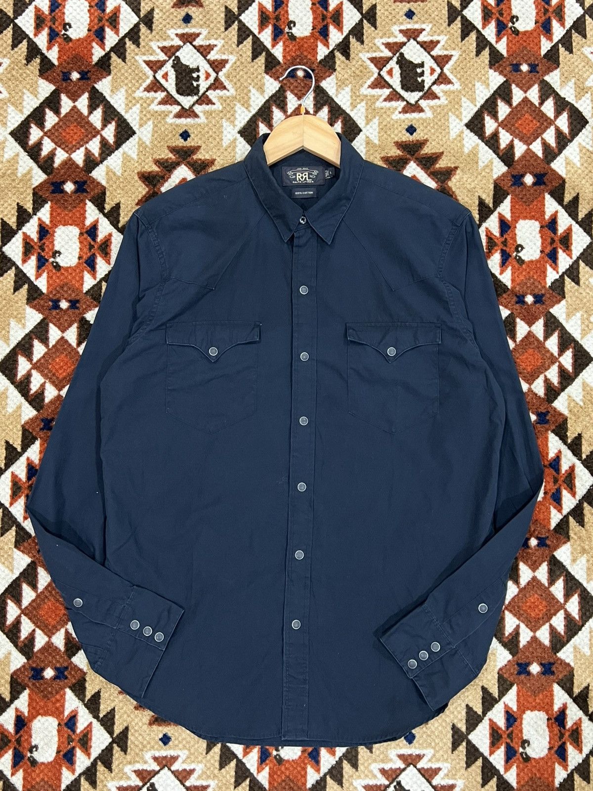 RRL Ralph Lauren RRL Double RL Western Shirt Snap on Button Ralph Lauren Size US L / EU 52-54 / 3 - 1 Thumbnail