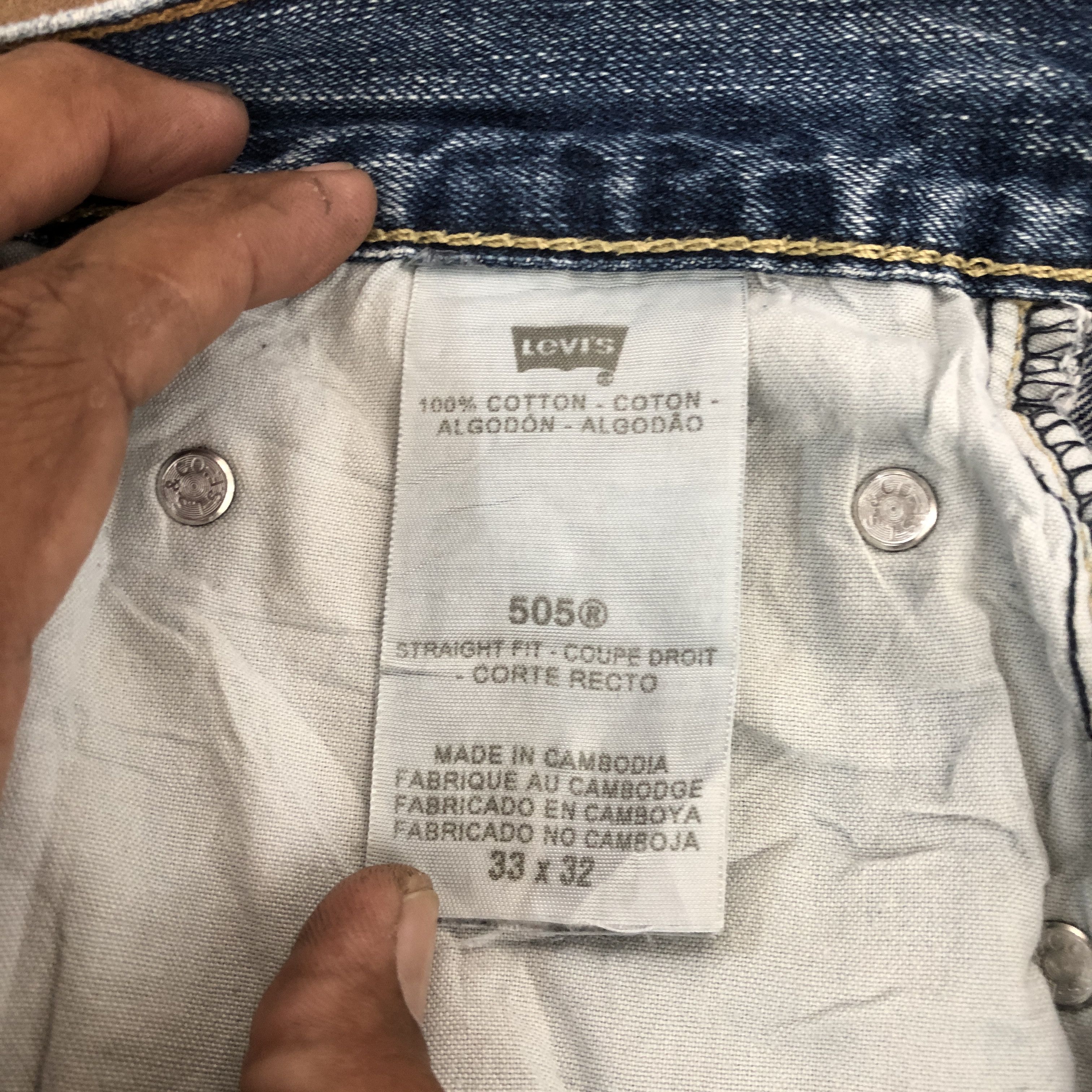 Levi's Vintage Distressed Levis 505 Jeans Levi's Faded Dirty Denim Size US 32 / EU 48 - 9 Thumbnail