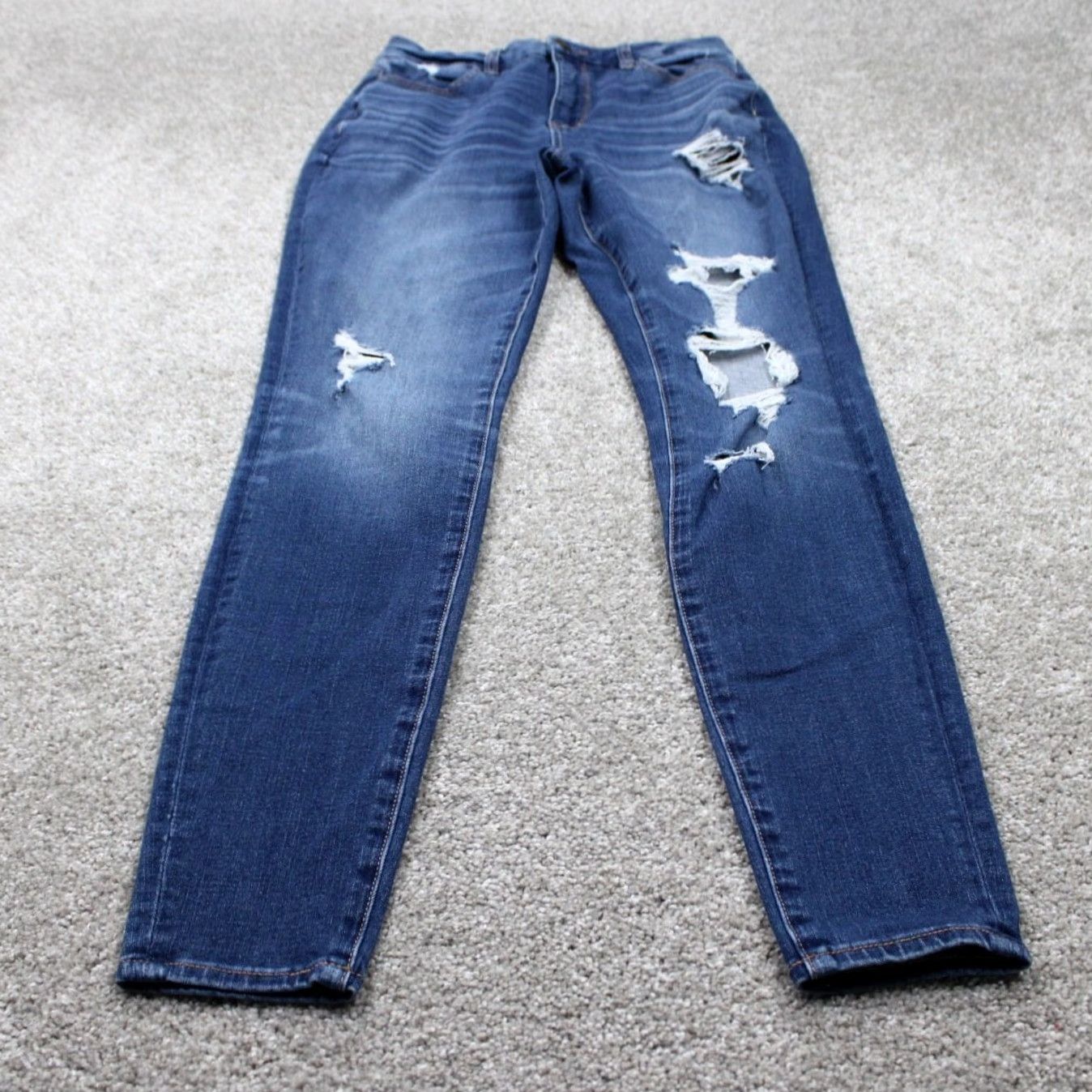 American Eagle Outfitters American Eagle Jeans Womens 2 Blue Hi-Rise Jegging Dream Jean Distressed Size 26" / US 2 / IT 38 - 2 Thumbnail