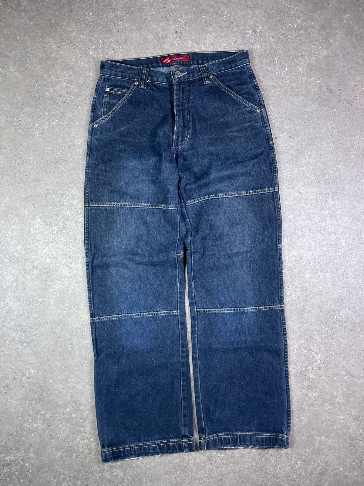 Carhartt × Japanese Brand Vintage Y2K carhartt style double knee denim wide leg jeans Size US 33 - 1 Thumbnail