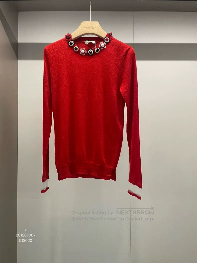Fendi Fendi Red cashmere sweater Size XS / US 0-2 / IT 36-38 - 1 Thumbnail
