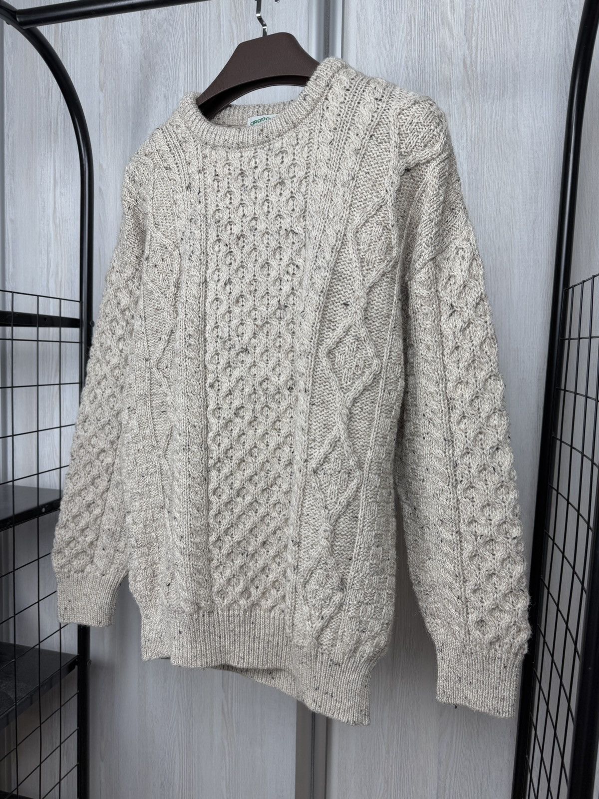 Aran Crafts Aran Crafts Ireland 100% Wool Intricate Cable Knit Sweater Size US XL / EU 56 / 4 - 5 Thumbnail