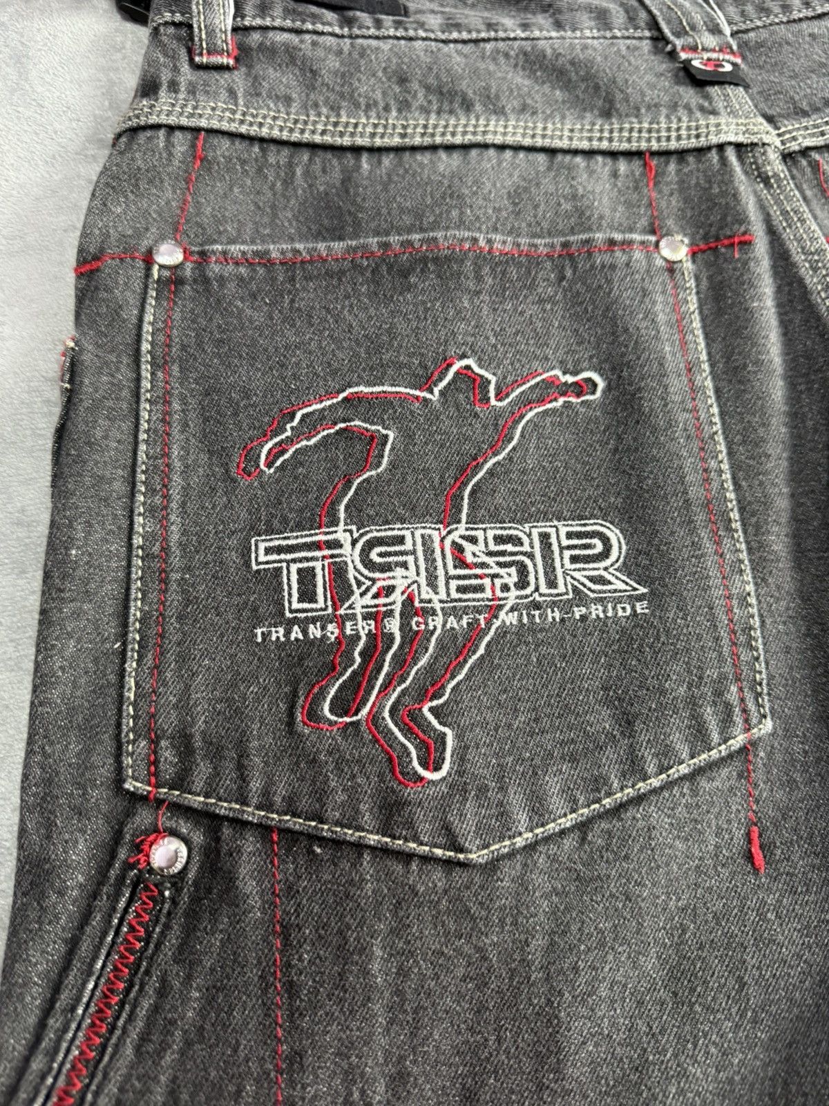 JNCO × Southpole Y2K Transer Double Knee Skate Baggy Jeans Size US 30 / EU 46 - 14 Thumbnail