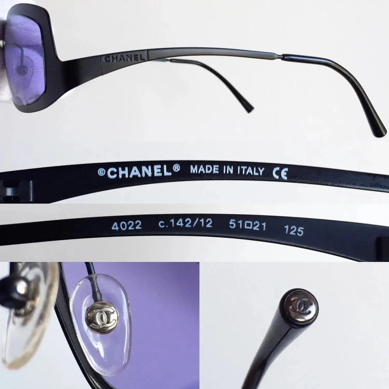 Chanel × Vintage CHANEL SUNGLASSES 4022 LOGO ICONIC 4017 Mask RI902 Size ONE SIZE - 4 Thumbnail