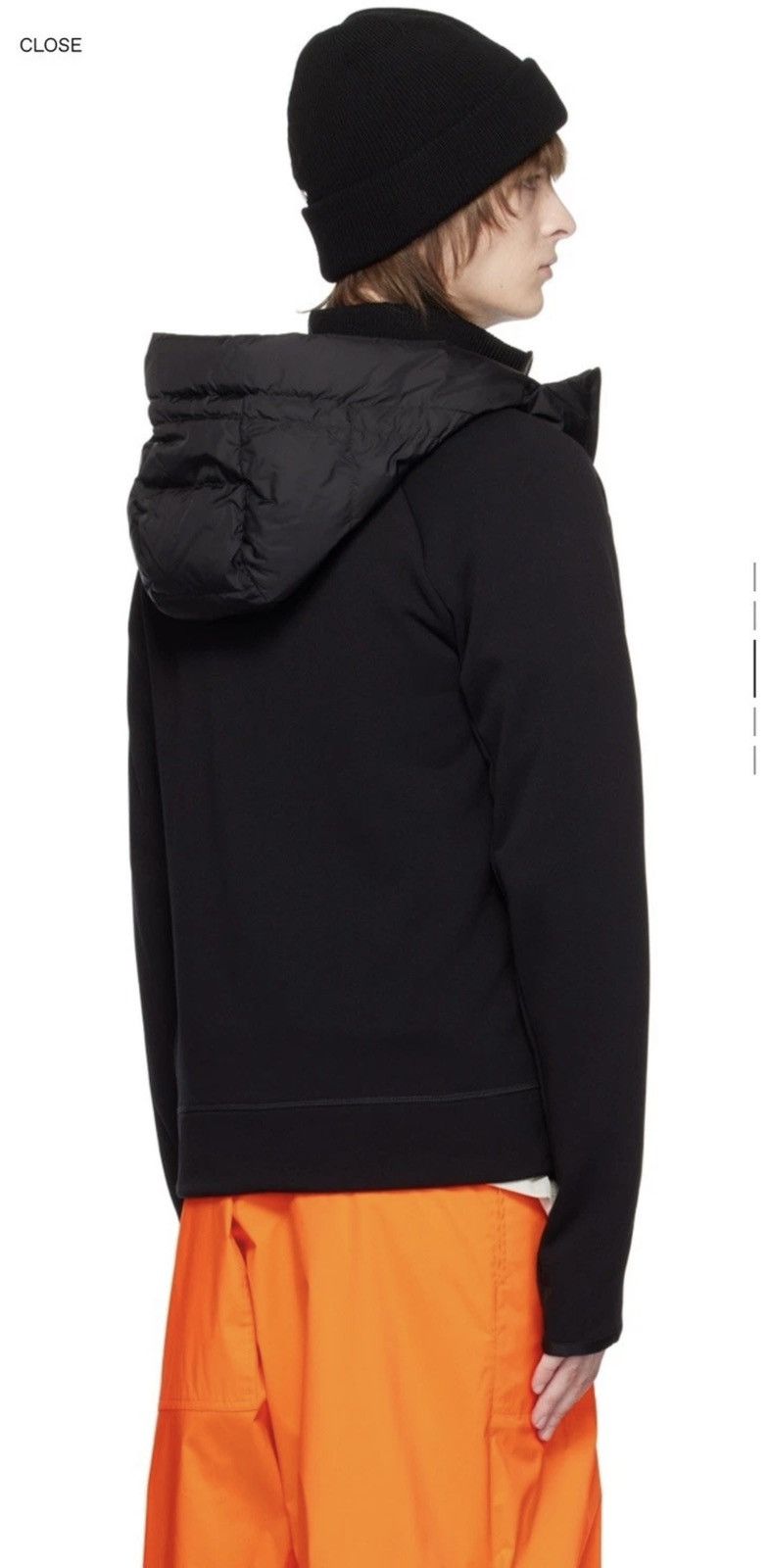 Moncler Grenoble Moncler Grenoble Black Hooded Hybrid Jacket Size 5 / XXL Size US XL / EU 56 / 4 - 2 Thumbnail