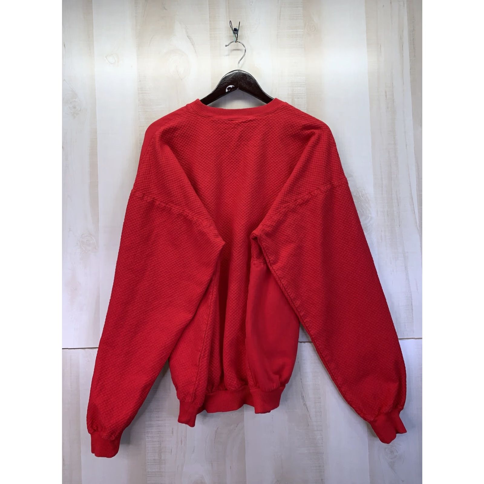 Vintage VINTAGE Wek the World Mens Textured Red Sweatshirt-8636 XL 1990s Size US XL / EU 56 / 4 - 5 Thumbnail