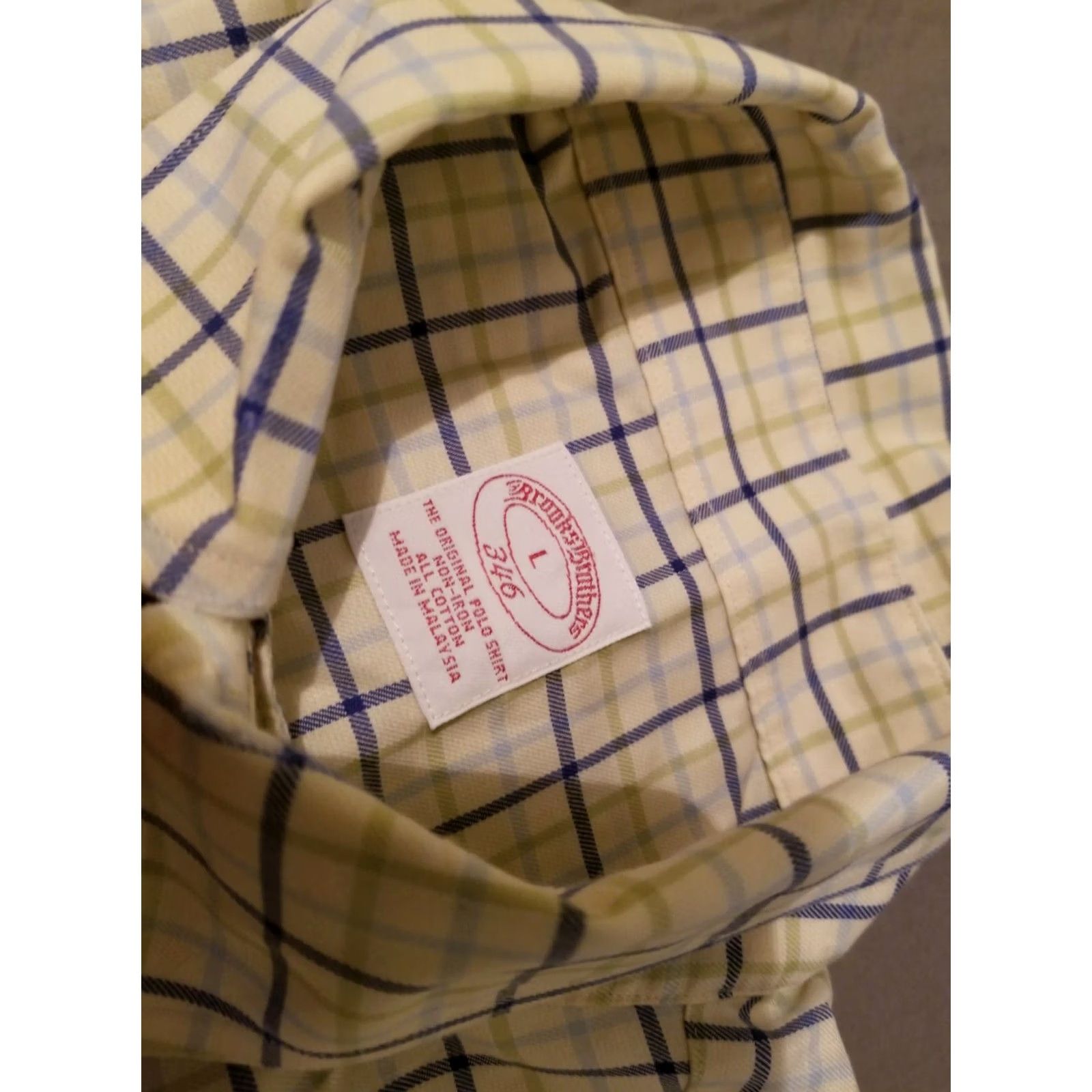 Brooks Brothers Brooks Brothers Dress Shirt Men L Green White Cotton Button Long Sleeve Striped Shirt Programmed: N/A Size 42R - 3 Thumbnail