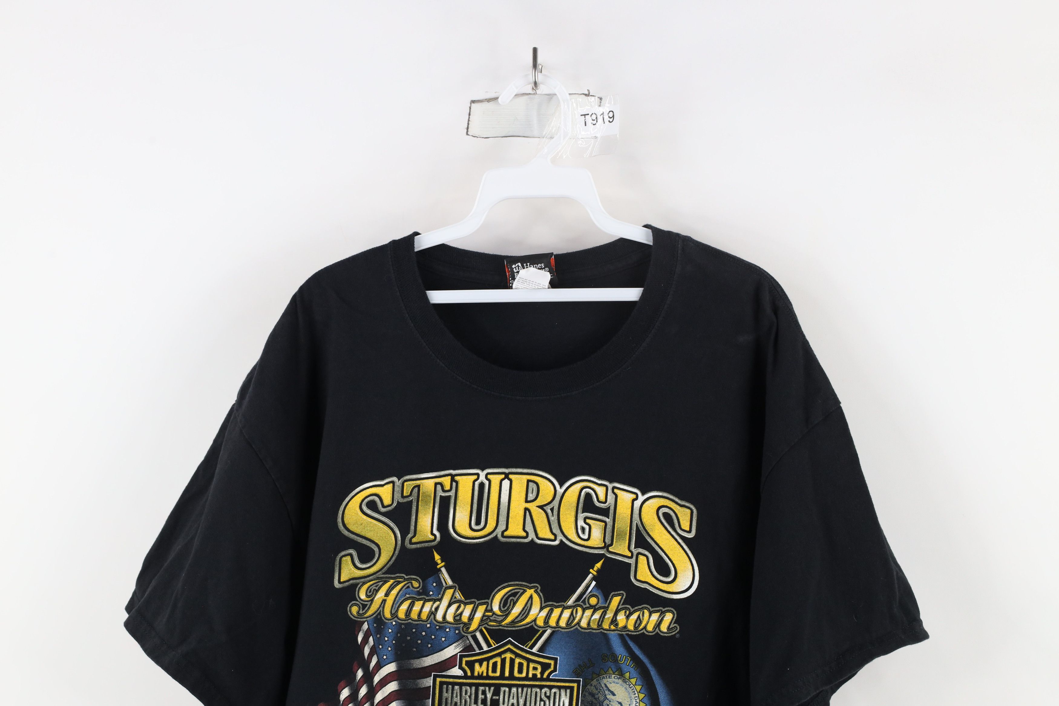 Harley Davidson × Vintage Vintage Y2K Harley Davidson Out Sturgis T-Shirt Black Cotton Size US XL / EU 56 / 4 - 2 Thumbnail