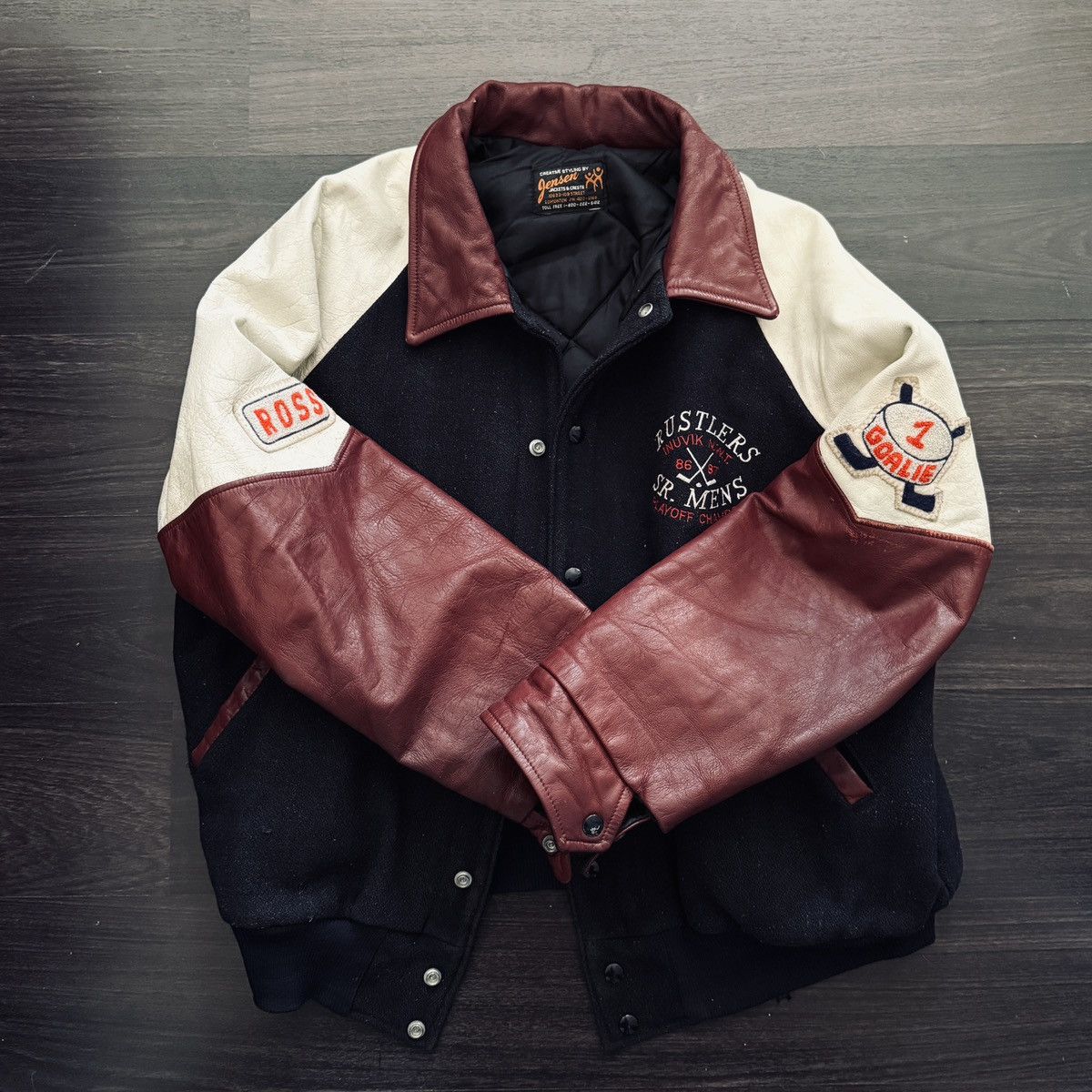 VINTAGE 80S LEATHER VARSITY JACKET