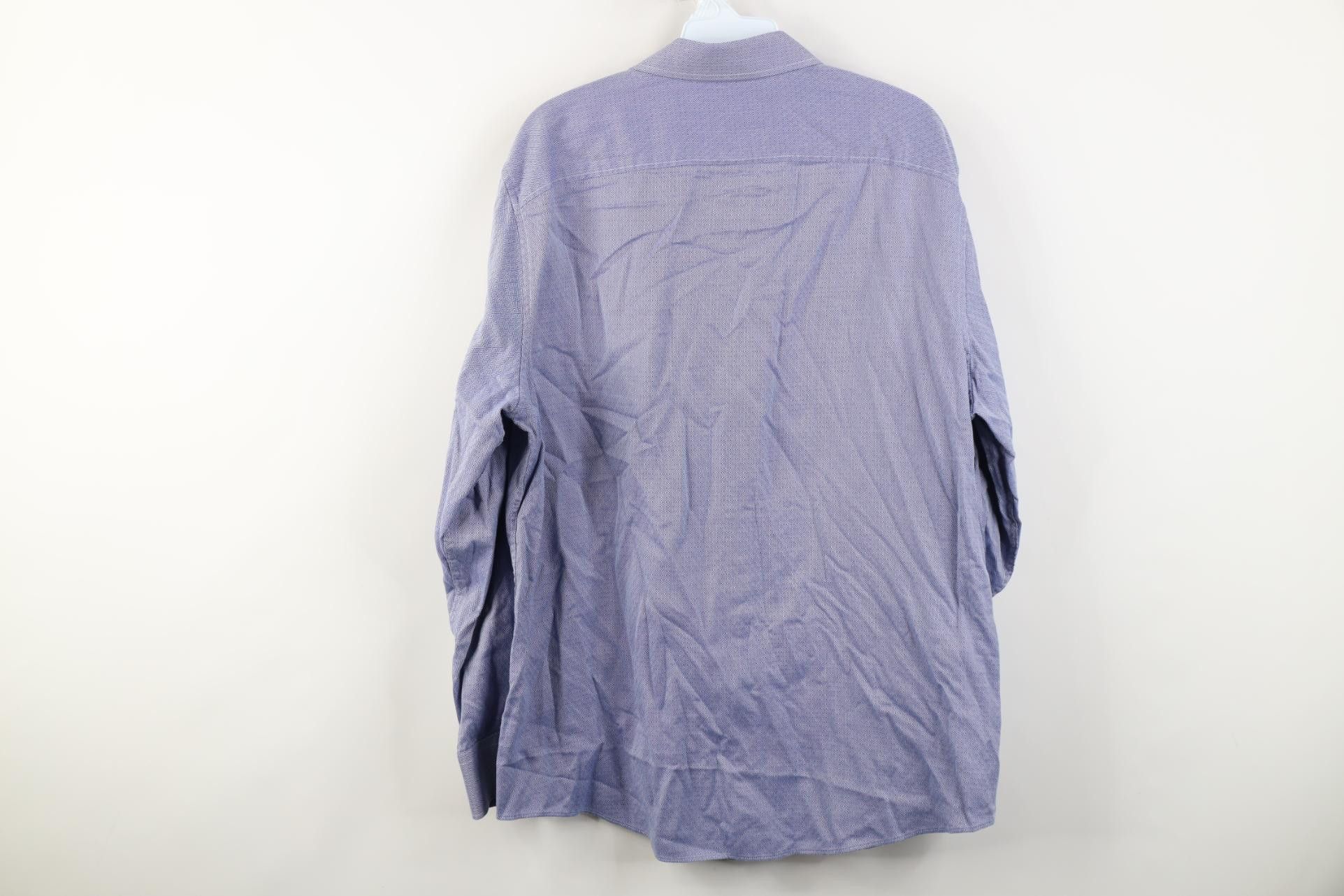 Vintage Y2K Streetwear Geometric Collared Button Shirt Blue Cotton Size US L / EU 52-54 / 3 - 9 Thumbnail