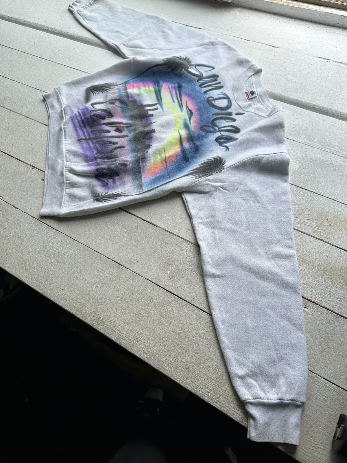 Fruit Of The Loom VNTG🚨 San Diego CALIFORNIA MADE IN USA sweatshirt big logo Size US L / EU 52-54 / 3 - 2 Thumbnail