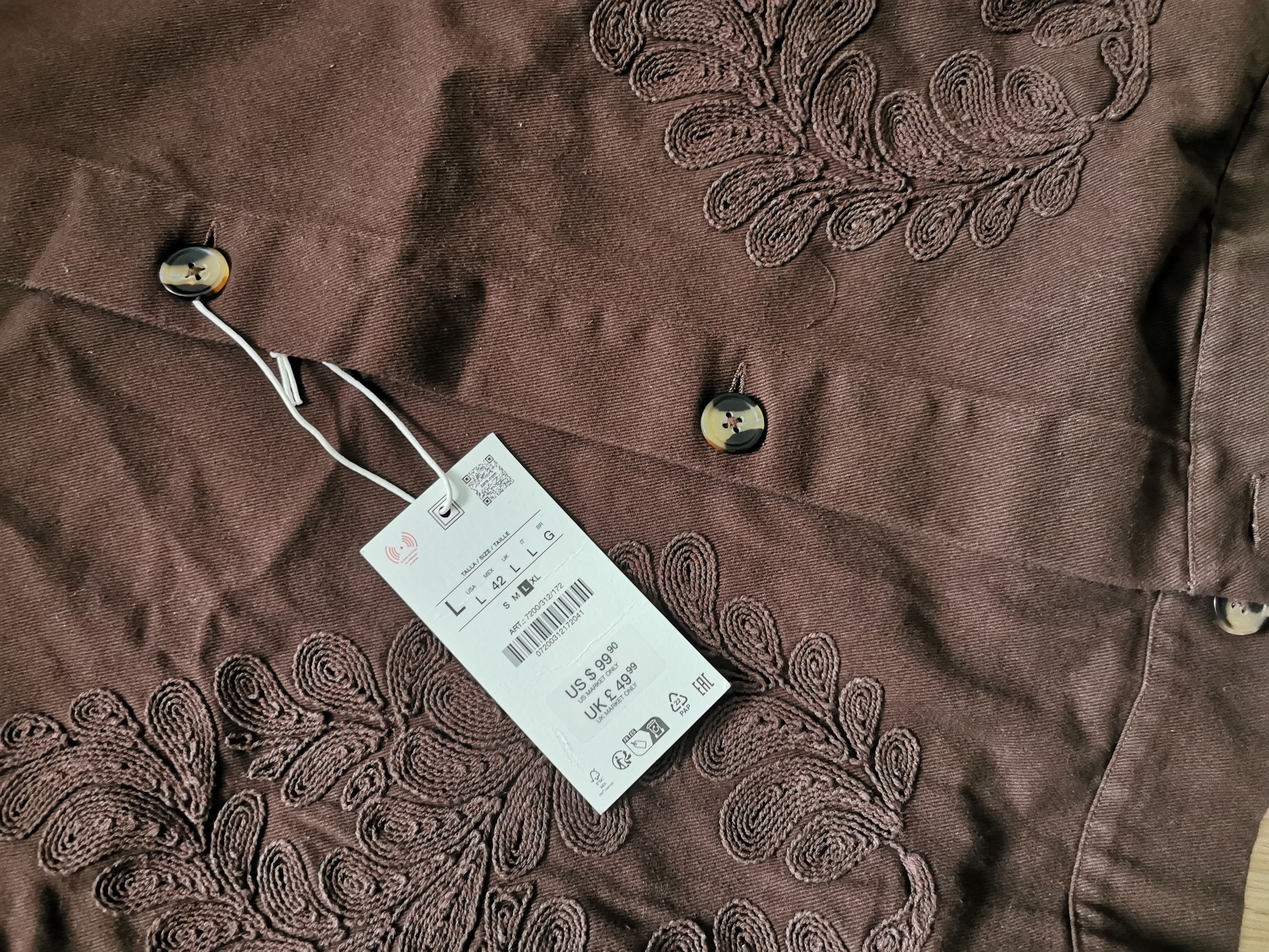 Zara Zara relaxed shirt size L, side hip pockets Size US L / EU 52-54 / 3 - 6 Thumbnail