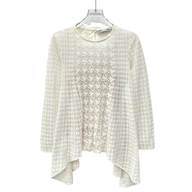 Dior Dior White checkered full-print round-neck long-sleeved ir Size XS / US 0-2 / IT 36-38 - 1 Thumbnail