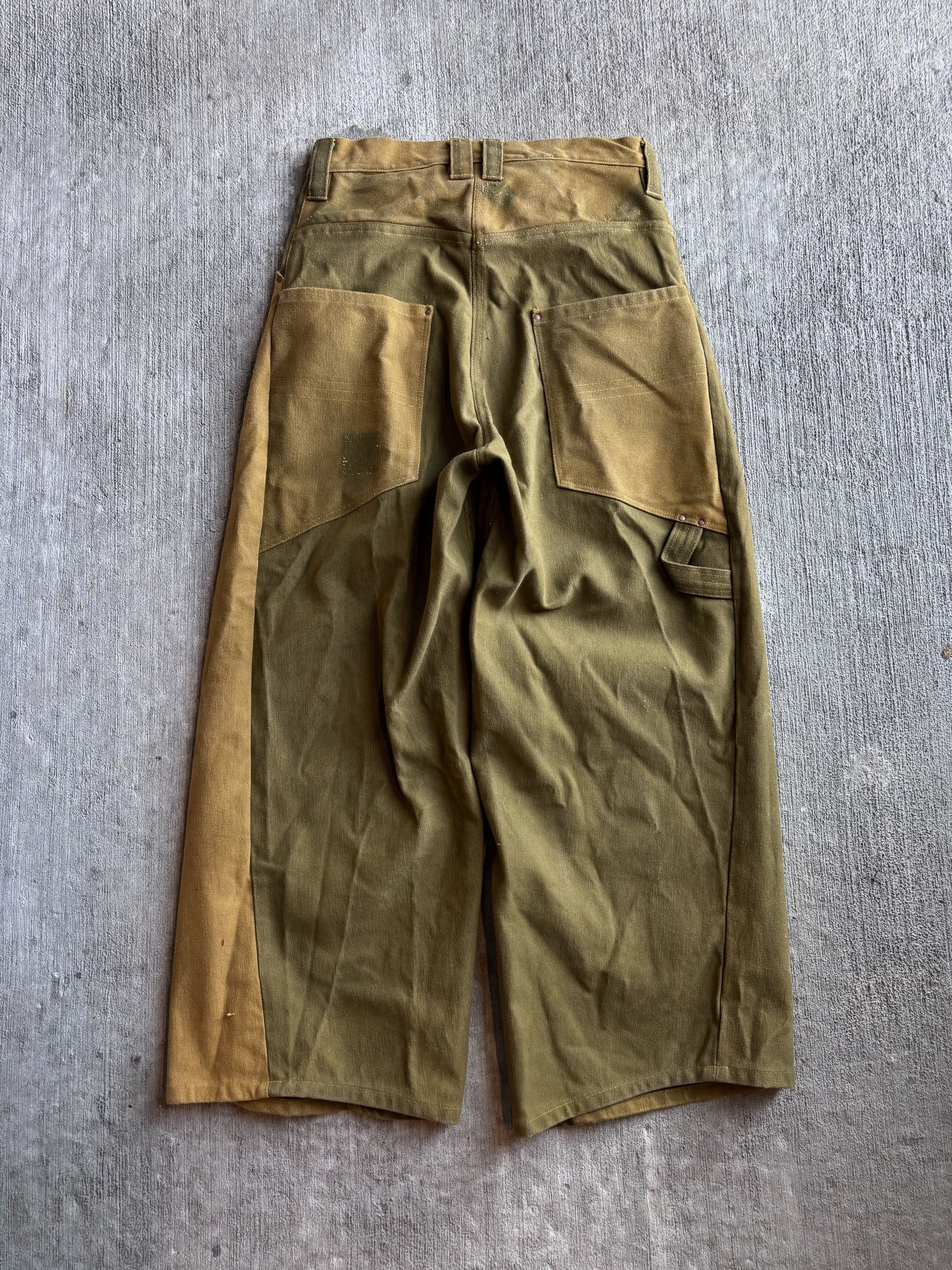 Other 1:1 Pleated Duck Canvas Barrel Leg Pants By David Turner Size US 32 / EU 48 - 3 Thumbnail