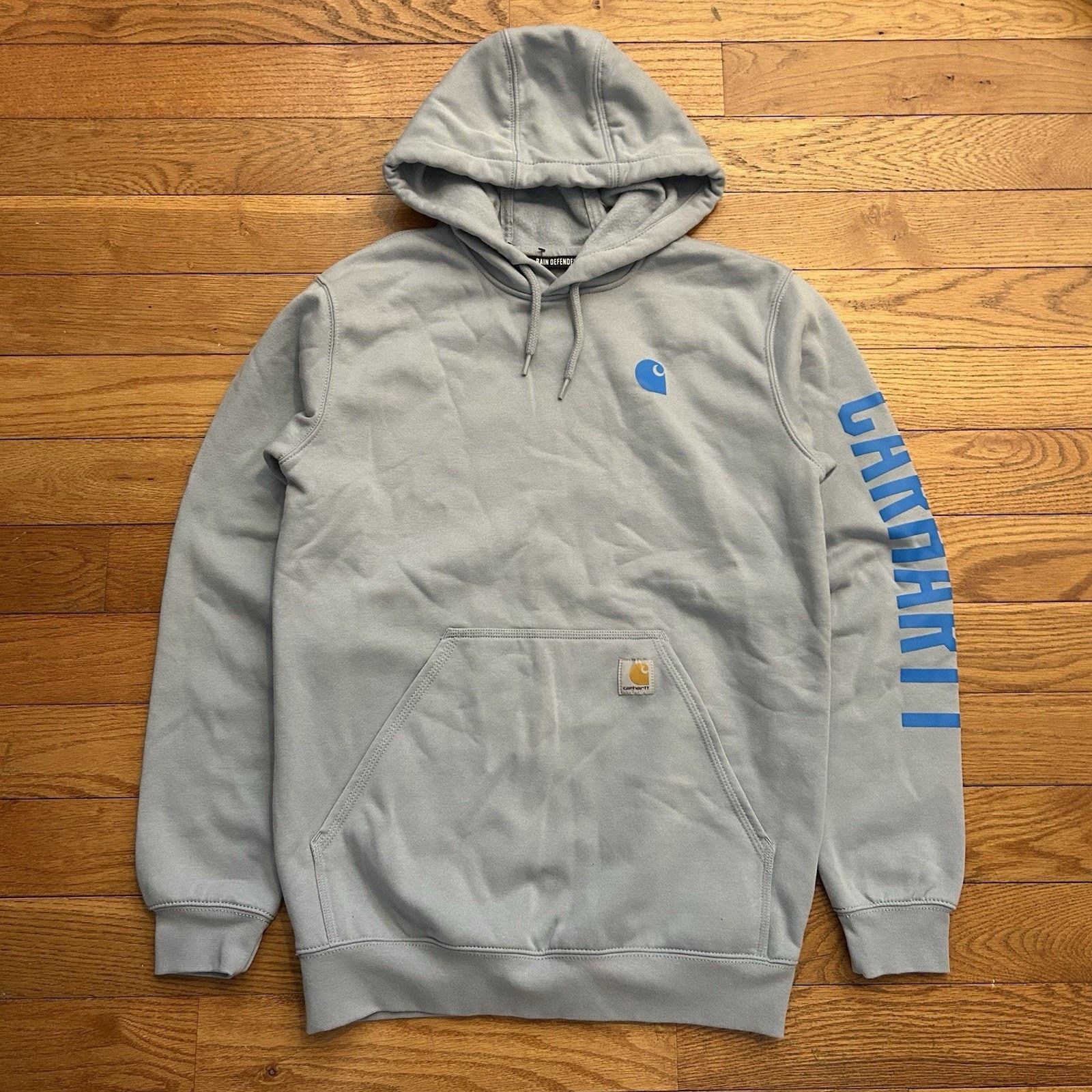 Carhartt Rain Defender Loose Fit Fleece Pullover Arm Logo Hoodie Size US S / EU 44-46 / 1 - 1 Thumbnail