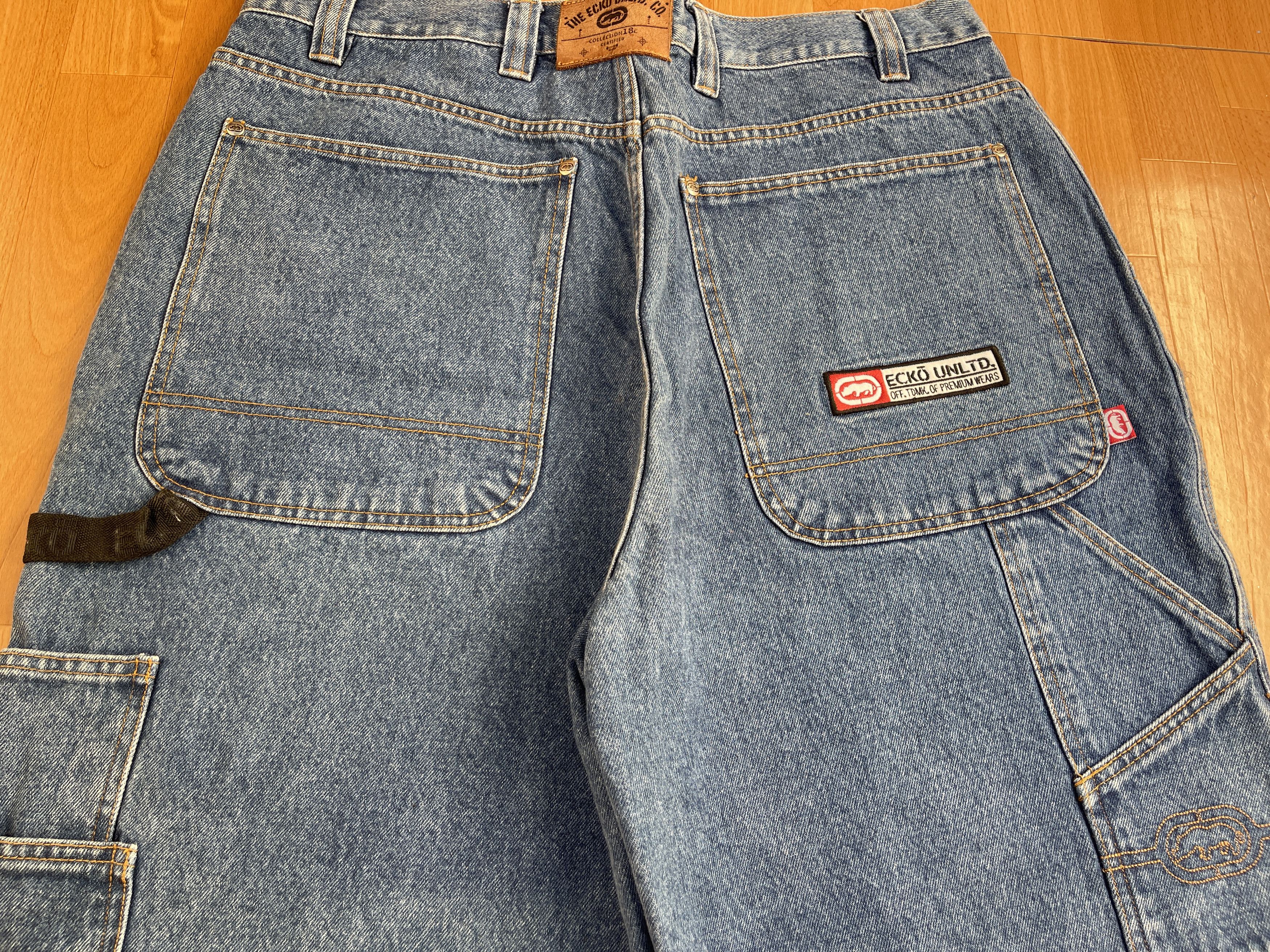 Ecko Unltd. Ecko Unltd jeans, baggy, vintage 90s hip hop skater Y2K W 36 Size US 36 / EU 52 - 6 Thumbnail
