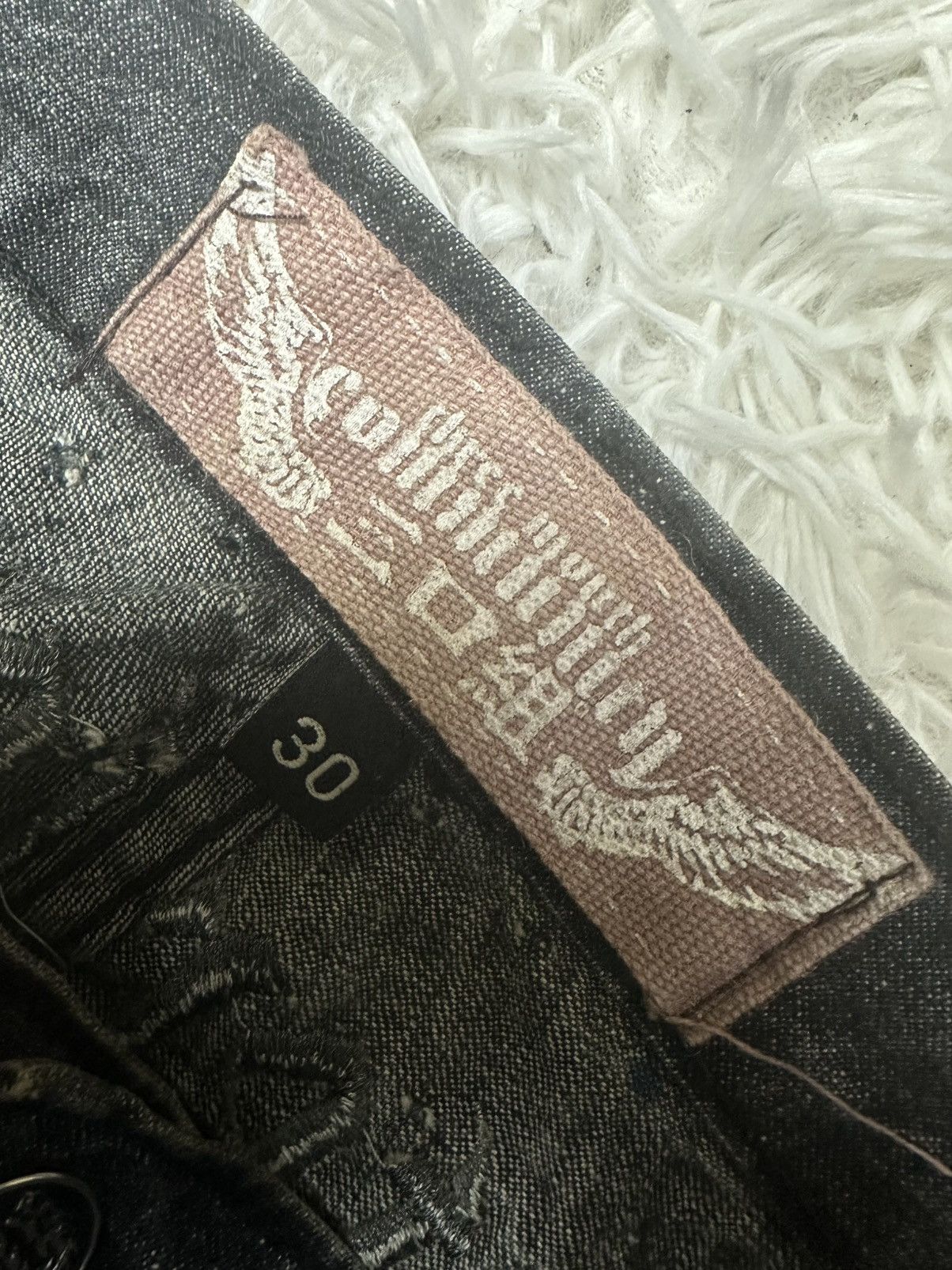 KMRii rare 00s punk soul hysteric double waist flare denim jeans Size US 31 - 4 Thumbnail