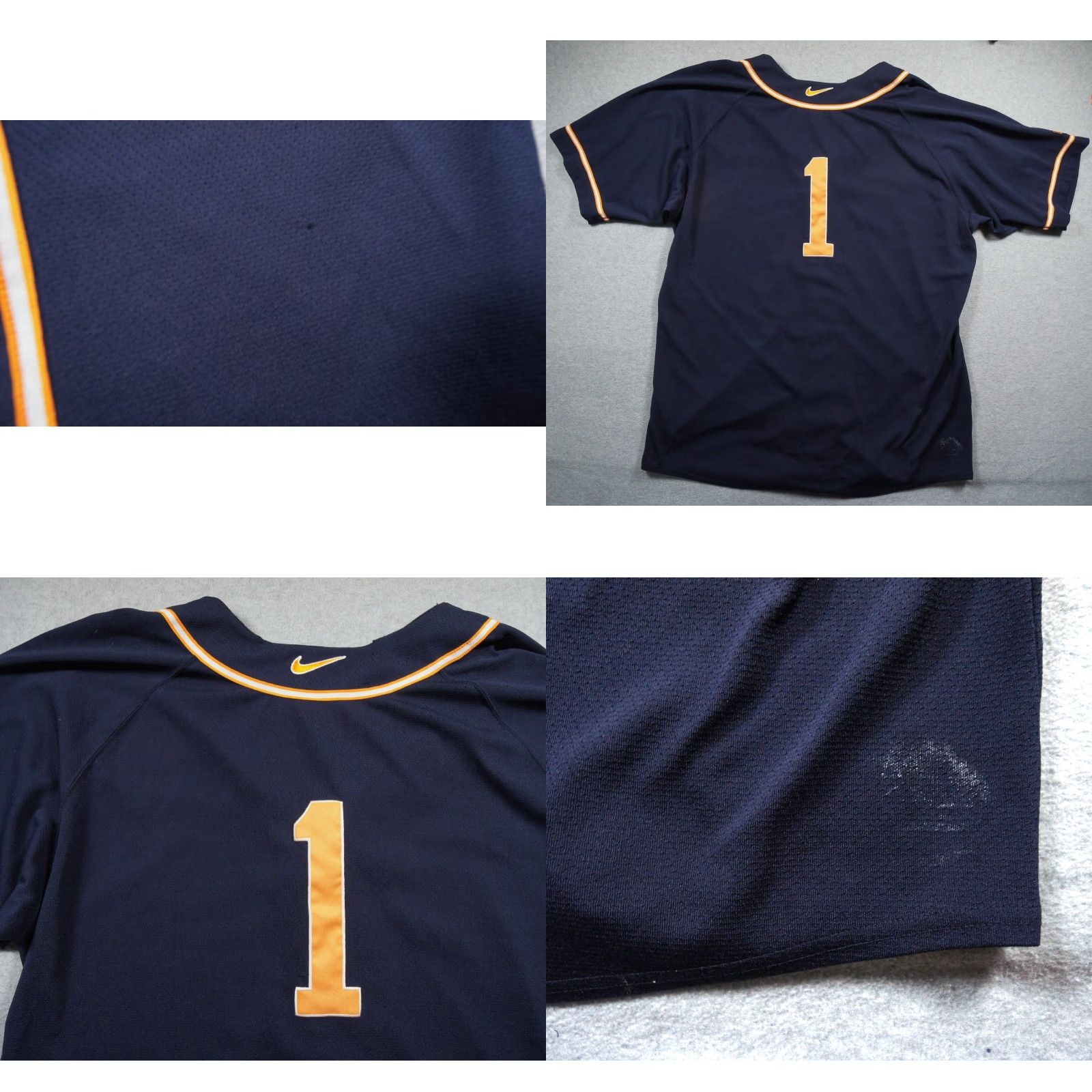 Nike VINTAGE Nike Jersey Mens XL Blue Air Force Baseball NYC Swoosh 90s Nike Nike Shirt Sports 90s Mens US Size US XL / EU 56 / 4 - 8 Thumbnail