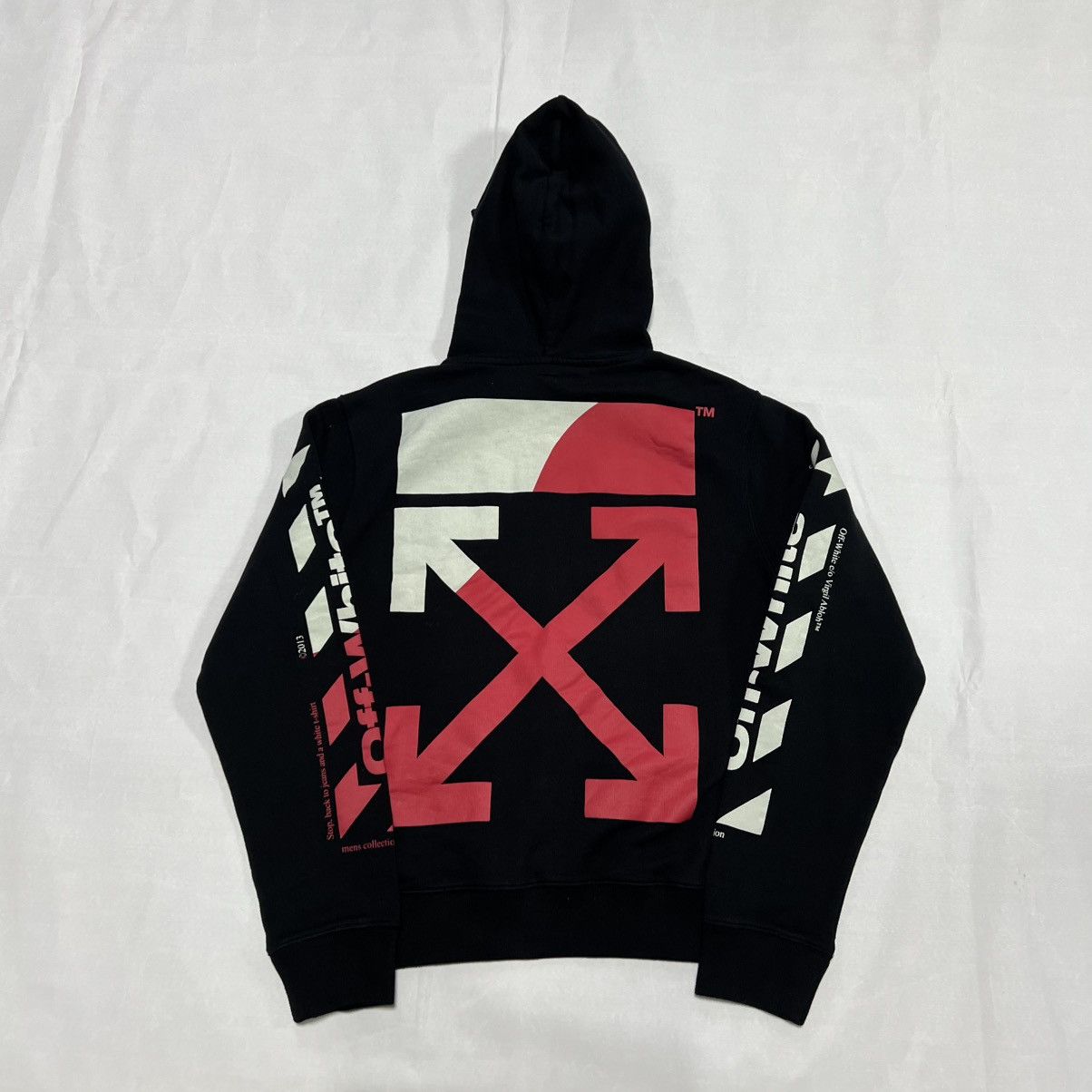 Off-White OFF-WHITE SS19 DIAGONAL SPLIT LOGO HOODIE Size US M / EU 48-50 / 2 - 5 Thumbnail
